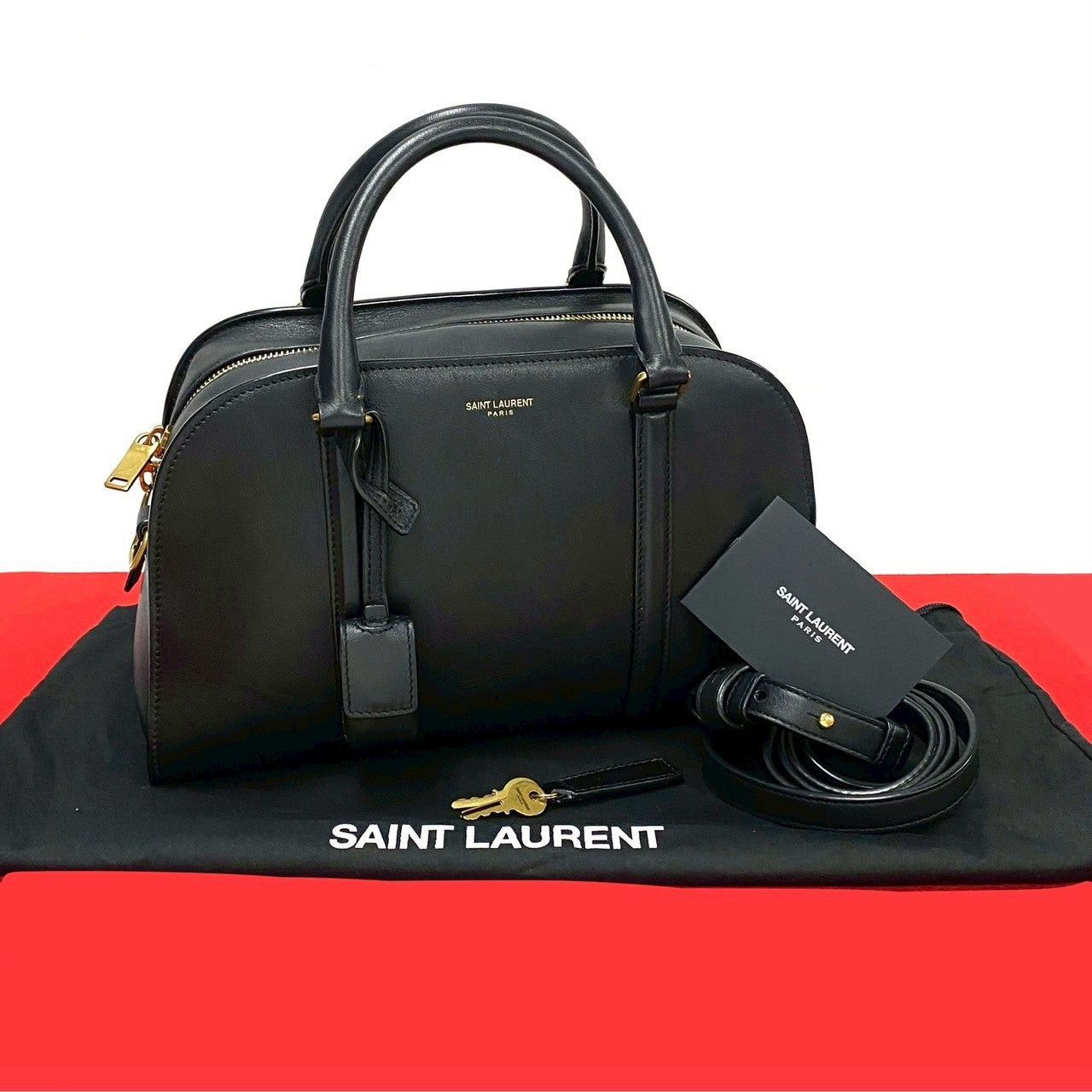 Yves Saint Laurent Yves Saint Laurent Shoulder Bag Black Leather Size ONE SIZE - 1 Thumbnail