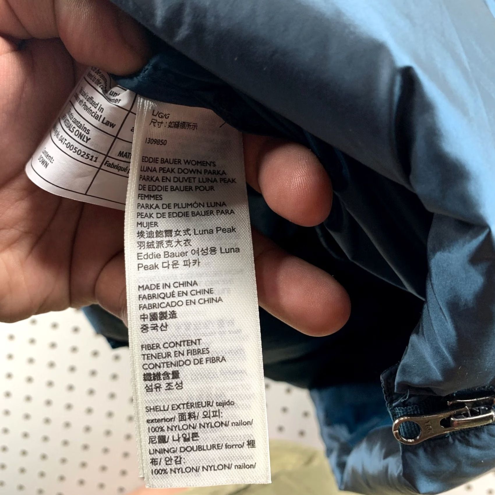 Eddie Bauer Eddie Bauer Down Puffer Parka Jacket Womens Large Blue Luna Quilted Coat Size L / US 10 / IT 46 - 7 Thumbnail