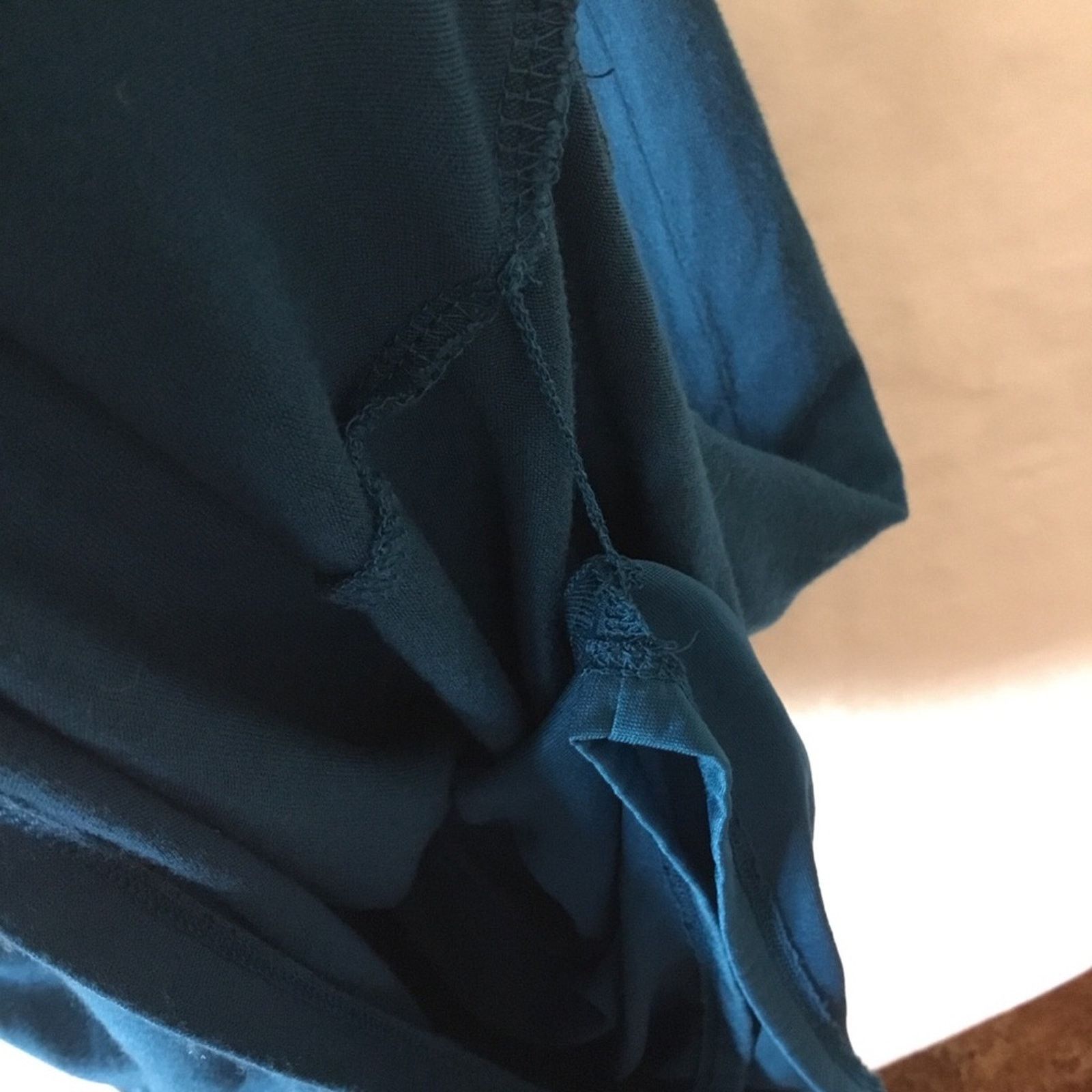 Loft LOFT Teal Wrap-Style Midi Dress Size S / US 4 / IT 40 - 4 Thumbnail