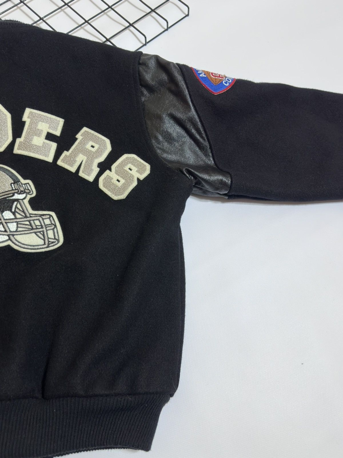 NFL Vintage 90 Raiders Chalk Line Wool Varsity Jacket USA Size M Size US M / EU 48-50 / 2 - 5 Thumbnail
