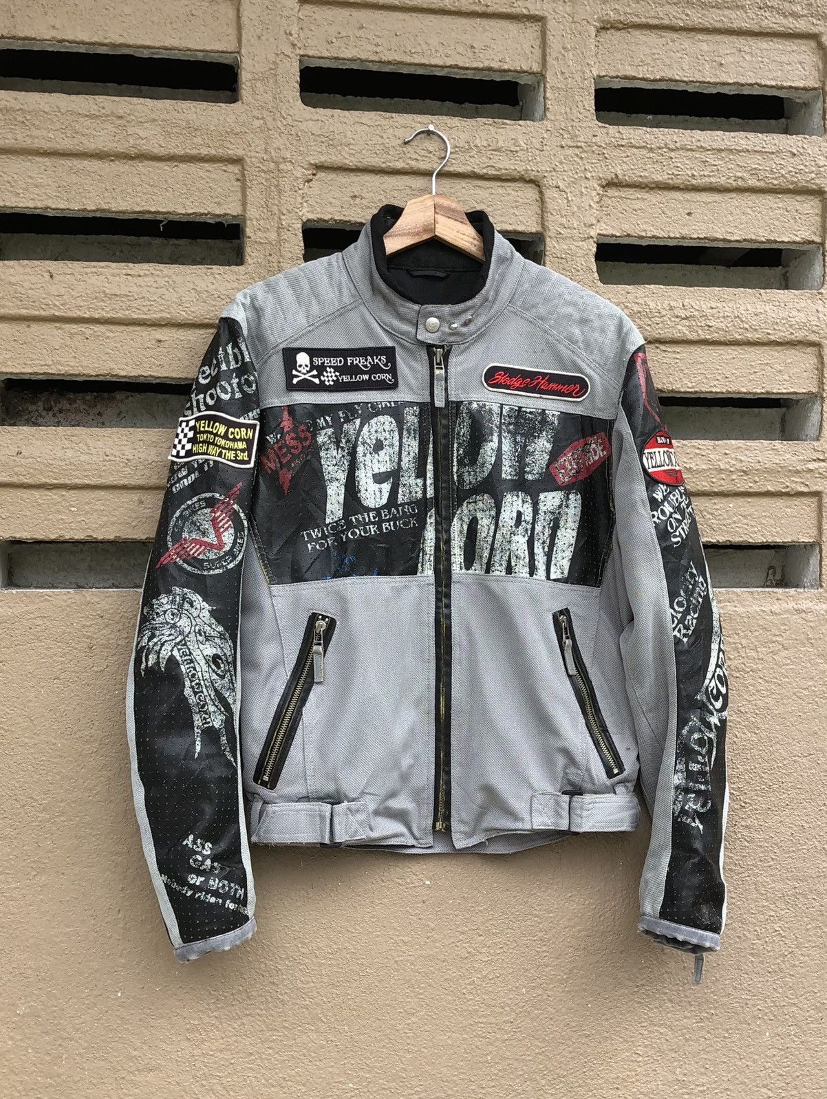 Vintage Vintage Yellow Corn BRP Breakers Mix Leather Racing Jacket Size US L / EU 52-54 / 3 - 7 Thumbnail