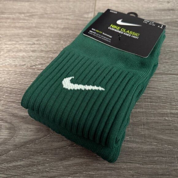 Nike NWT Nike Classic Soccer Knee High Socks Green Pair Size Wome Size ONE SIZE - 2 Thumbnail