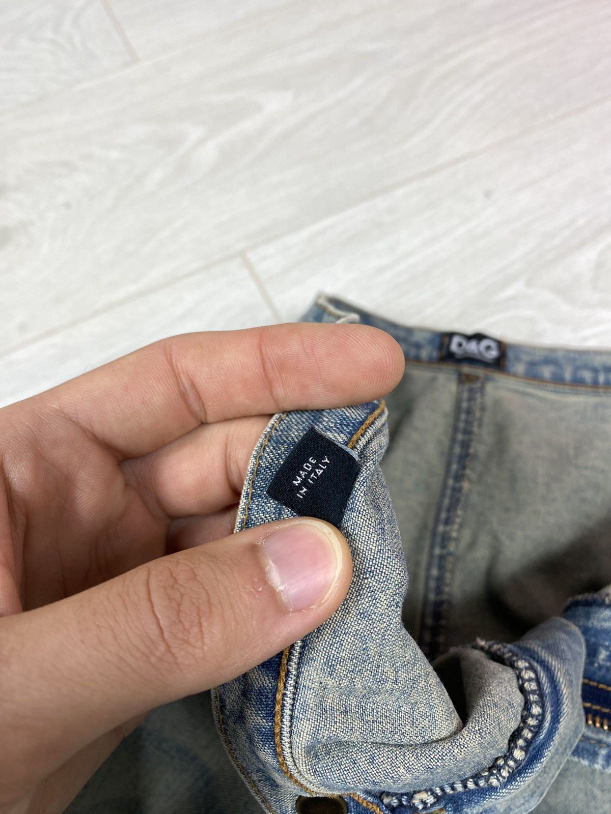 Dolce & Gabbana × Vintage Dolce & Gabbana Jeans Skirt Mini Size 28" / US 6 / IT 42 - 10 Thumbnail