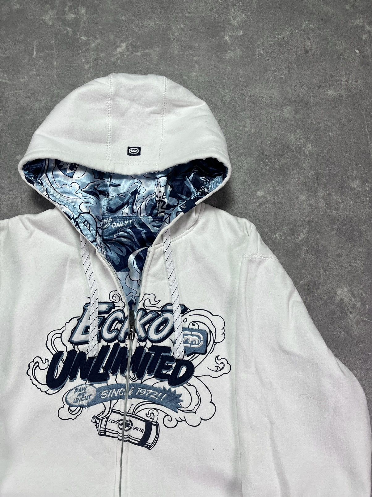 Ecko Unltd. 00s Ecko Unltd. Reversible AOP Printed Baggy Zip Hoodie XXL Size US XXL / EU 58 / 5 - 7 Thumbnail