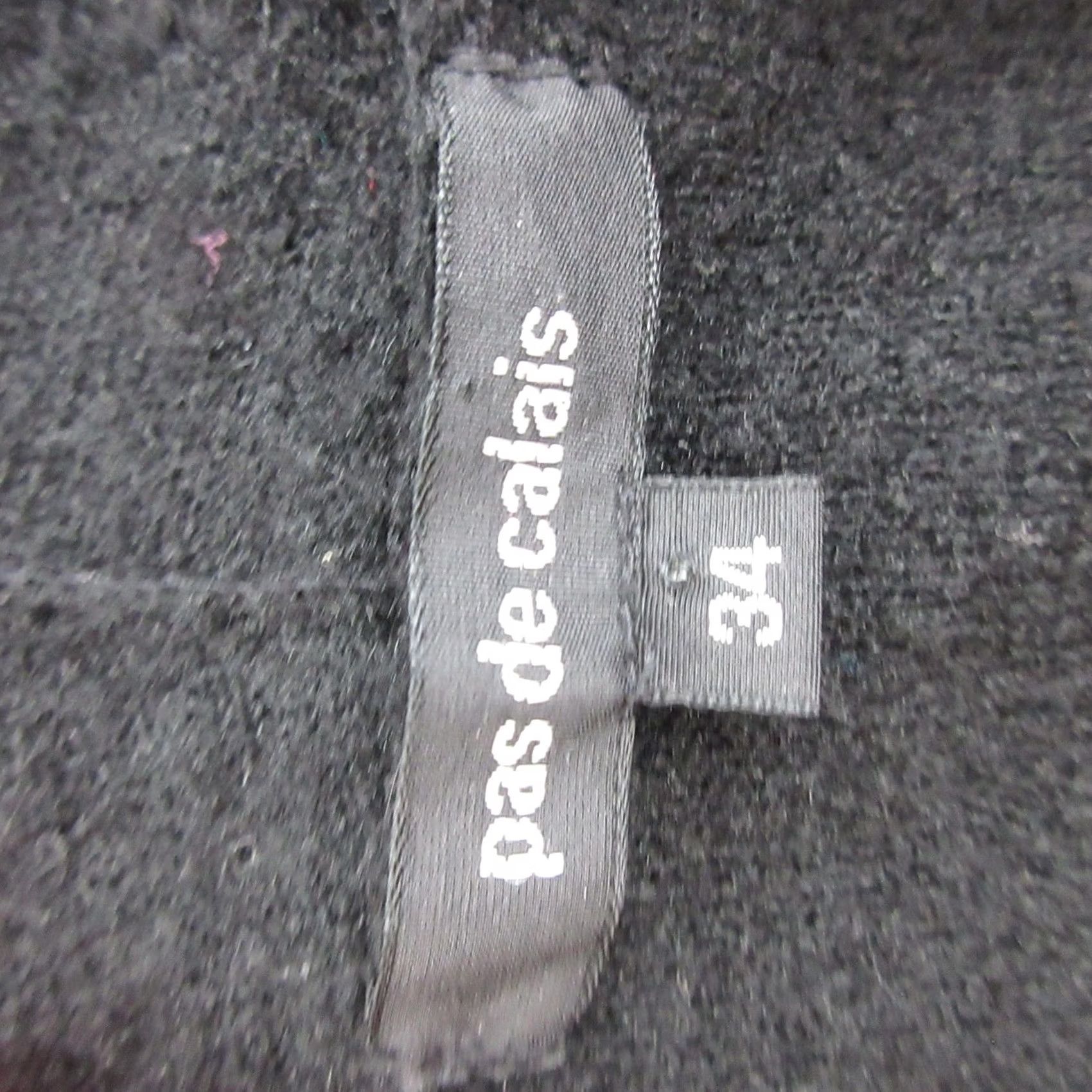 Pas de Calais Pas De Calais Cardigan Womens 34 Black Wool Open Front Knit V-Neck Sweater Size XXS / US 00 / IT 34 - 4 Thumbnail