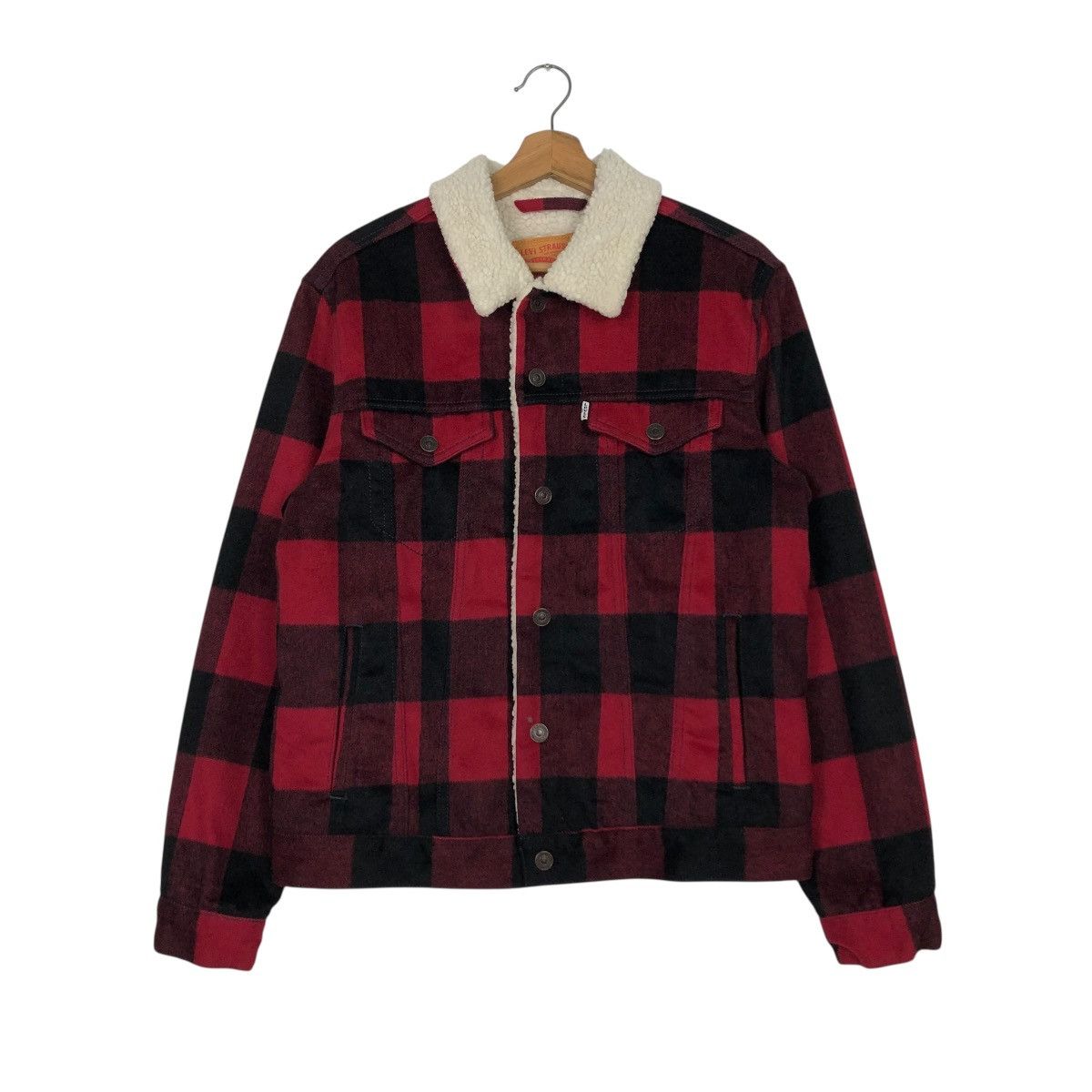 Levi's 🔥VINTAGE CHORE WOOL JACKET BLANKET LEVI’S TARTAN DESIGN Size US M / EU 48-50 / 2 - 3 Thumbnail