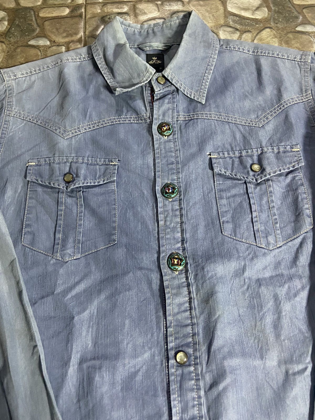 Japanese Brand × Vintage × semanticdesign VTG semantic design denim shirt Size US M / EU 48-50 / 2 - 3 Thumbnail