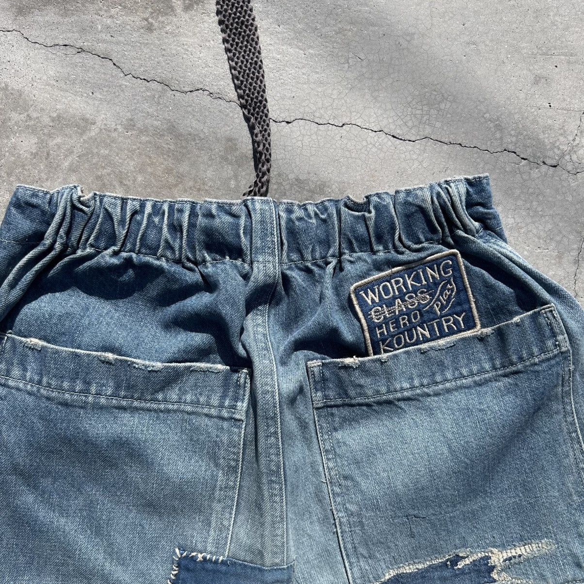 Kapital Kountry Kapital Damaged Denim Patchwork Painter Pants Made in Japan Size US 32 / EU 48 - 13 Thumbnail