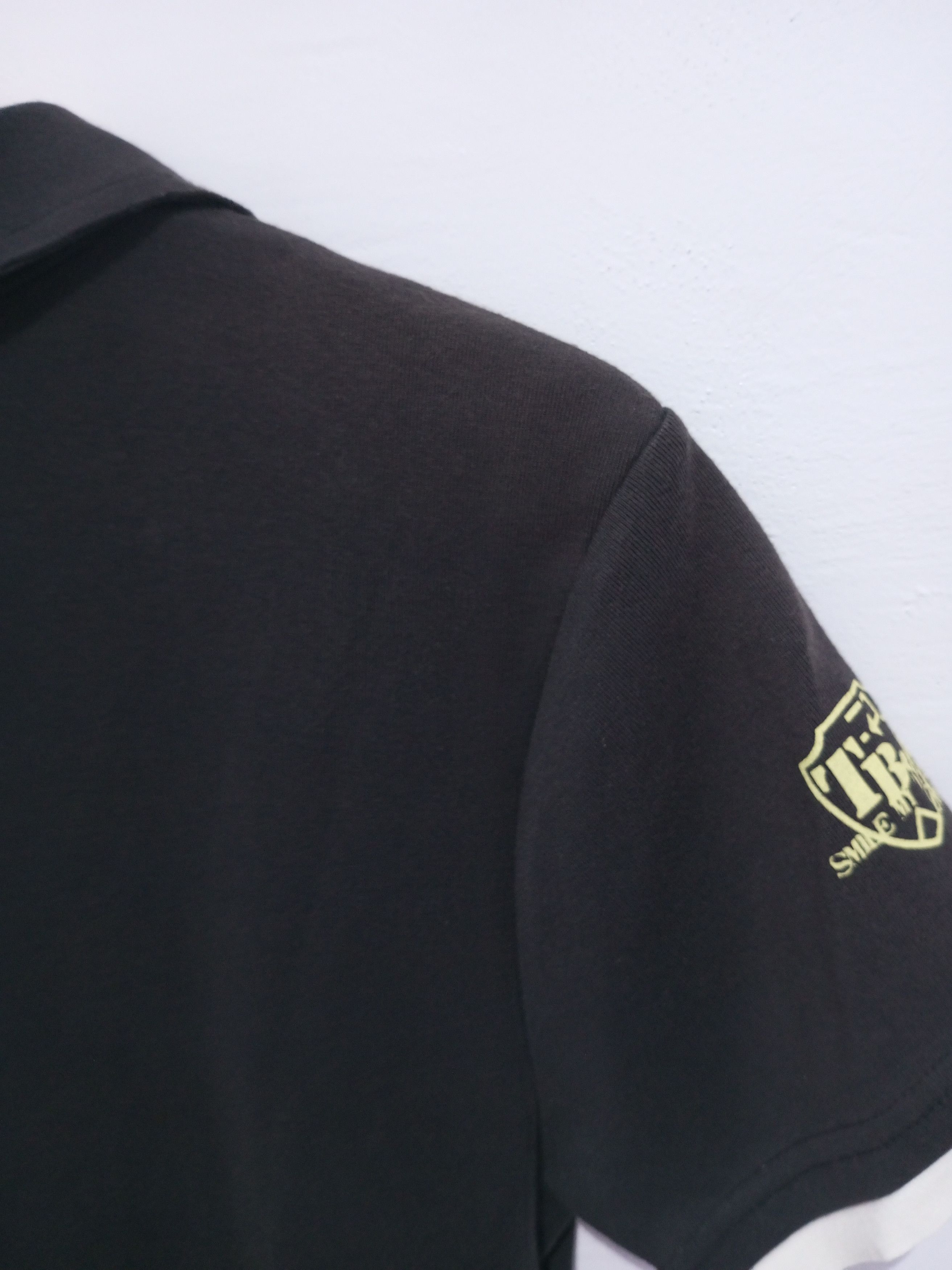Tbj nearby double layer distressed polo shirt