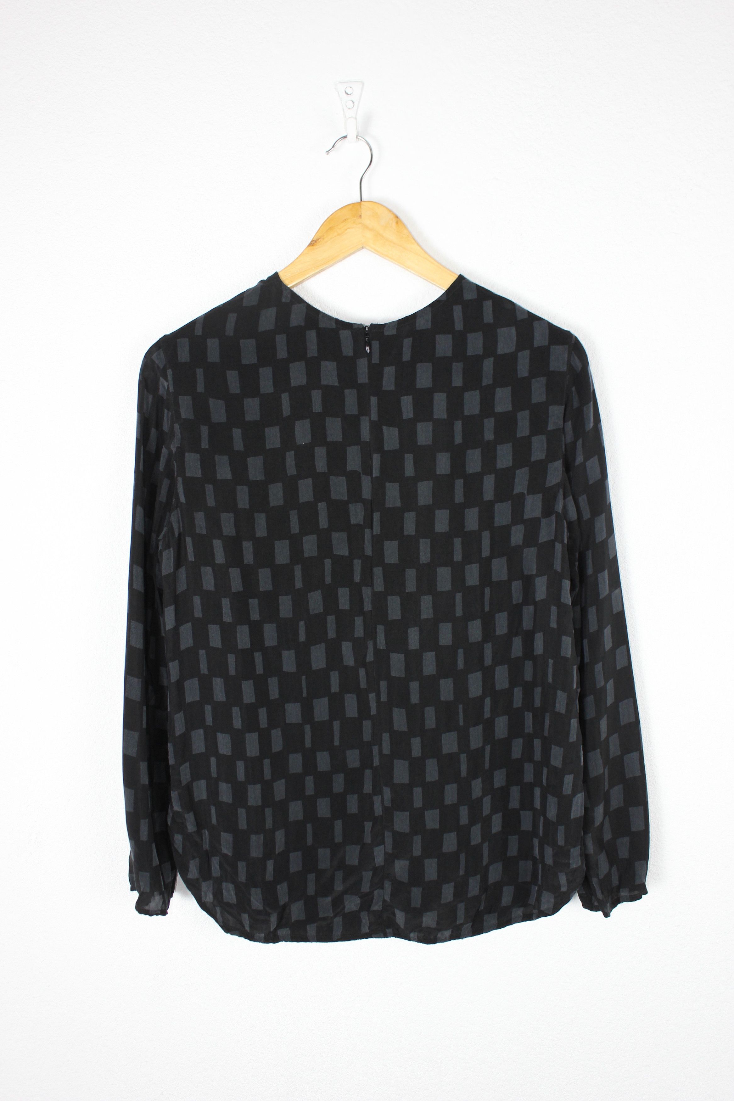Designer × Marimekko Marimekko Black Geometric Printed Blouse 36 Size XS / US 0-2 / IT 36-38 - 4 Thumbnail