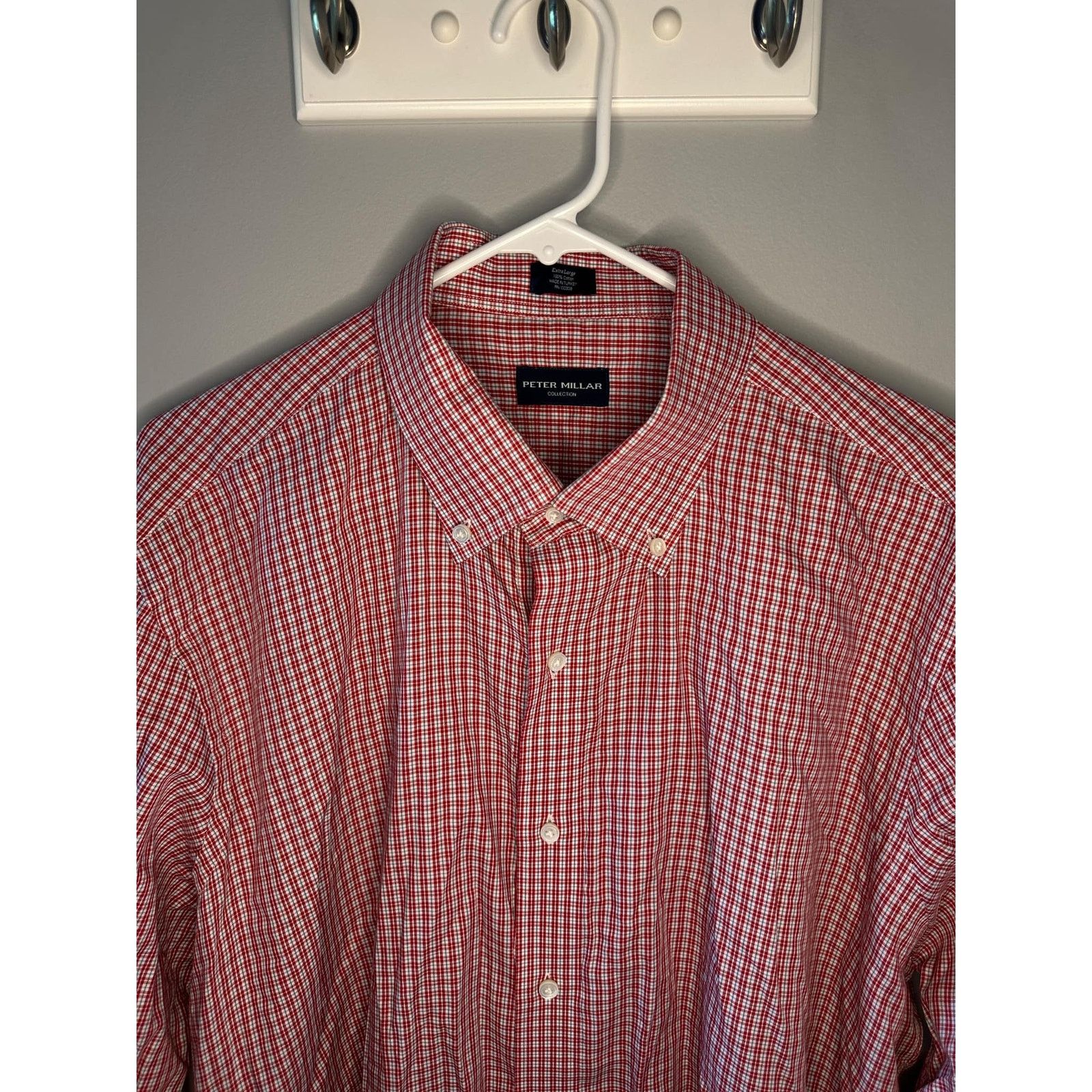 Peter Millar Peter Millar Long Sleeve Button-Down Shirt Red Men's XL Size US XL / EU 56 / 4 - 2 Thumbnail