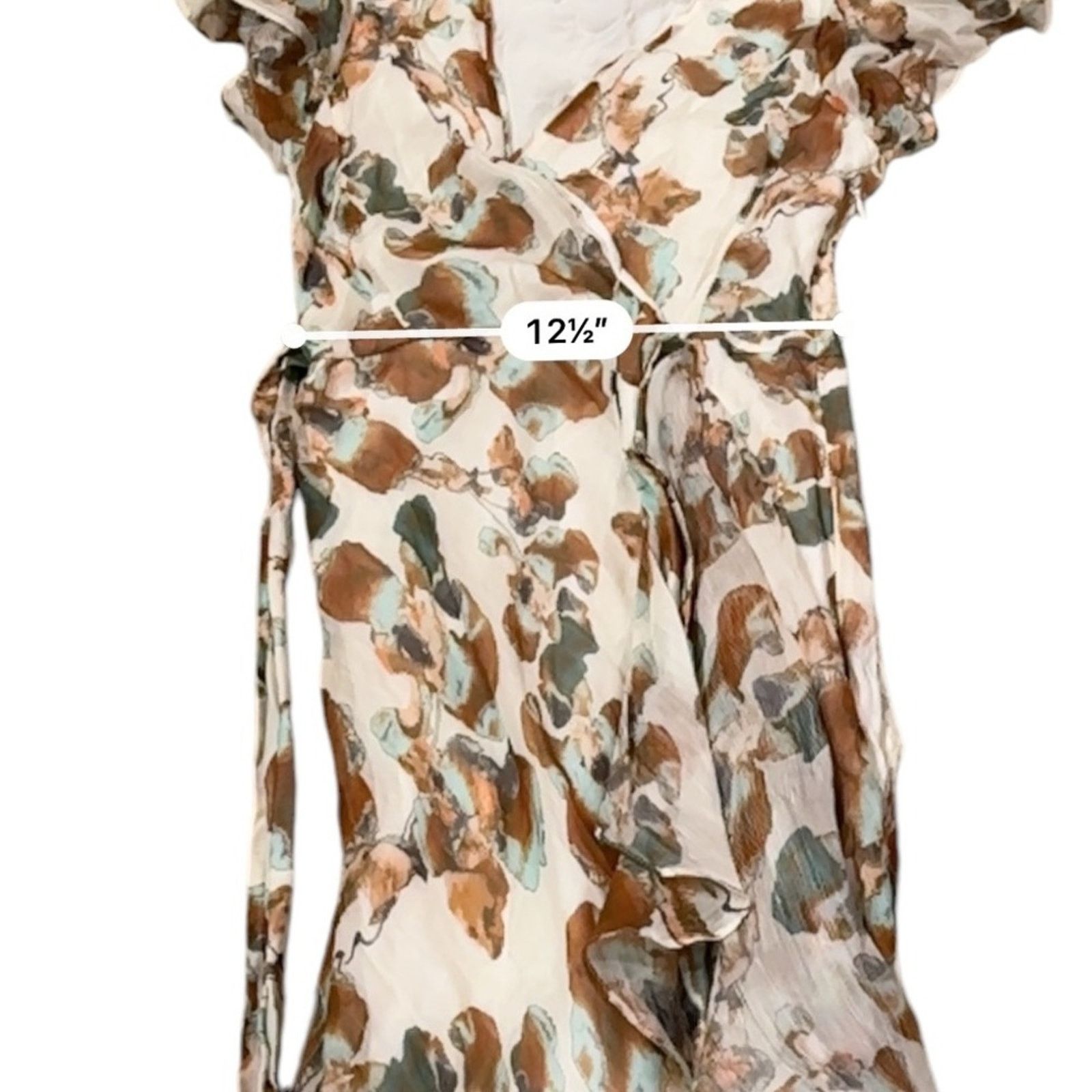 Tanya Taylor RTR Tanya Taylor Blaire Silk Floral Print Midi Wrap Dress 0 Size XS / US 0-2 / IT 36-38 - 12 Thumbnail