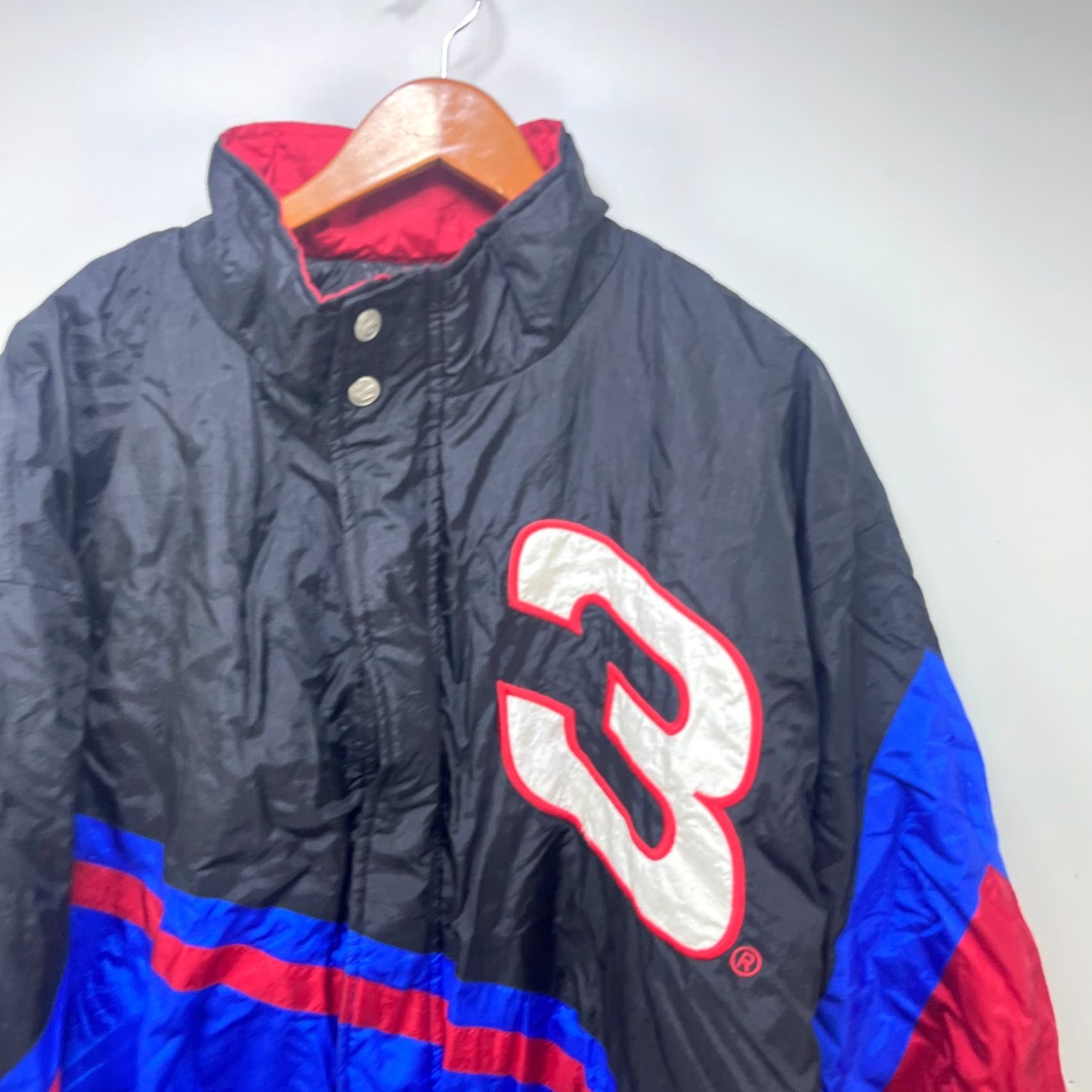 NASCAR VINTAGE NASCAR Dale Earnhardt Jacket XL Men Windbreaker 90s Black Nylon Zip Embroidered Logo Size US XL / EU 56 / 4 - 4 Thumbnail