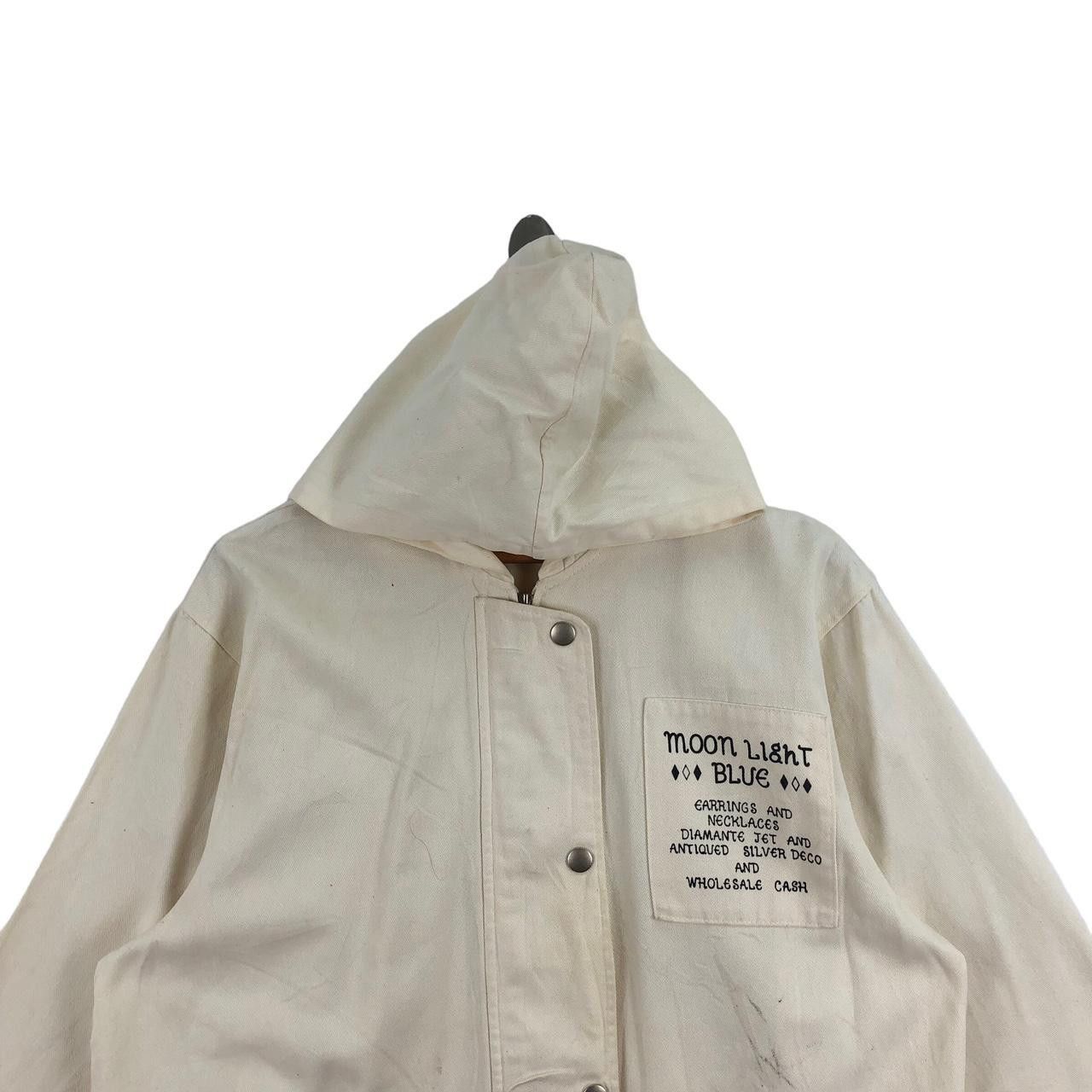 Other ZE-CHRIS Moonlight Blue Quote Print Design Hooded Parka Size L / US 10 / IT 46 - 3 Thumbnail