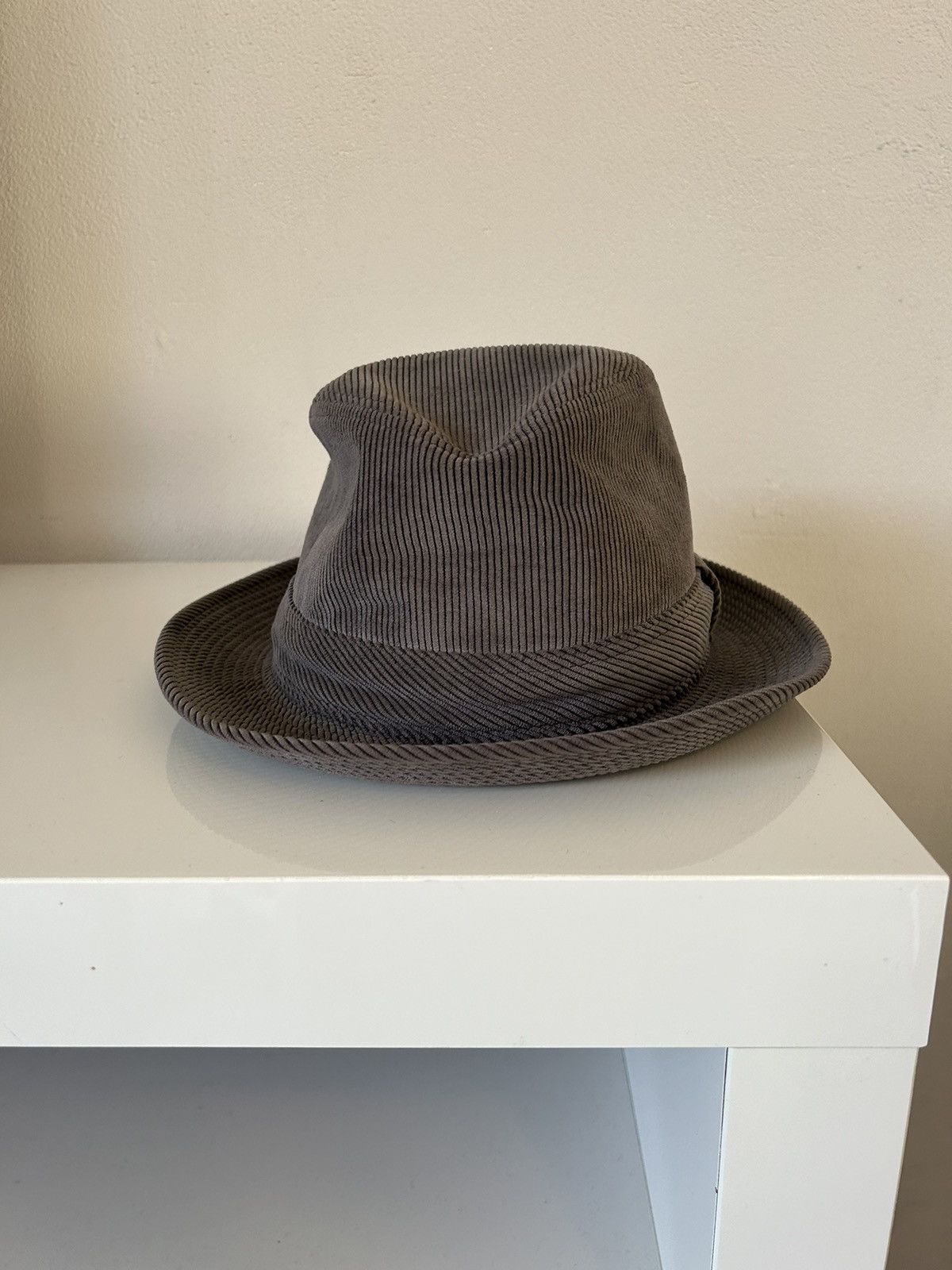 image of Hermes Fedora Hat in Grey, Men's