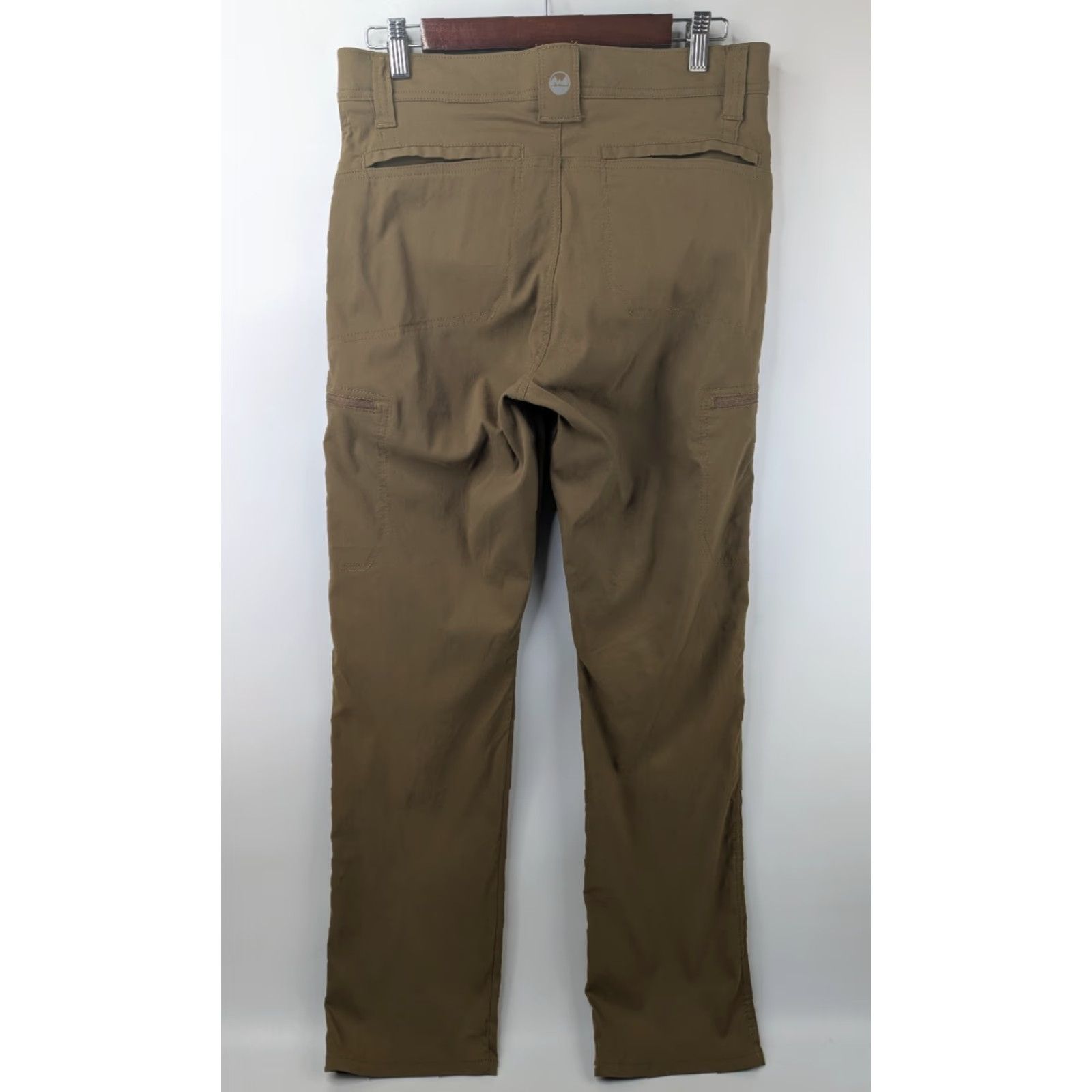 Wrangler Wrangler Men's Brown Cargo Pants 30x32 Nylon Flat Front Zipper Pockets Pants Mens Brown Cargo 30 32 Wrangler Size US 30 / EU 46 - 5 Thumbnail