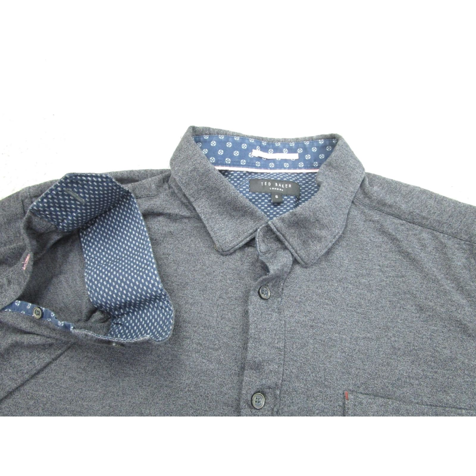 Ted Baker Ted Baker Shirt Mens XL Gray Long Sleeve Button Front Cotton Casual Dressy Size US XXL / EU 58 / 5 - 3 Thumbnail