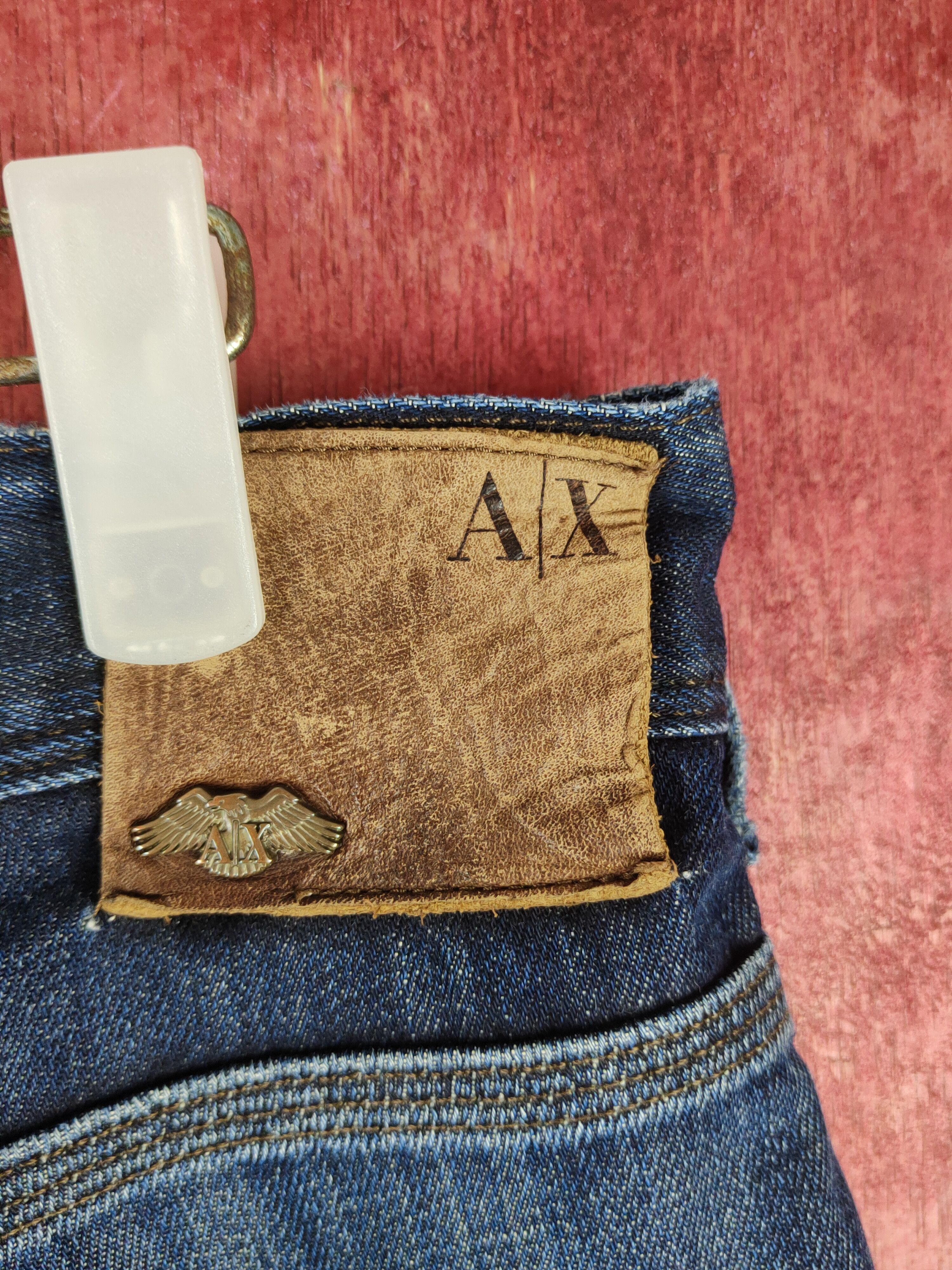 Armani Exchange Armani Exchange Dark Blue distressed jeans Denim #S1621 Size US 33 - 11 Thumbnail