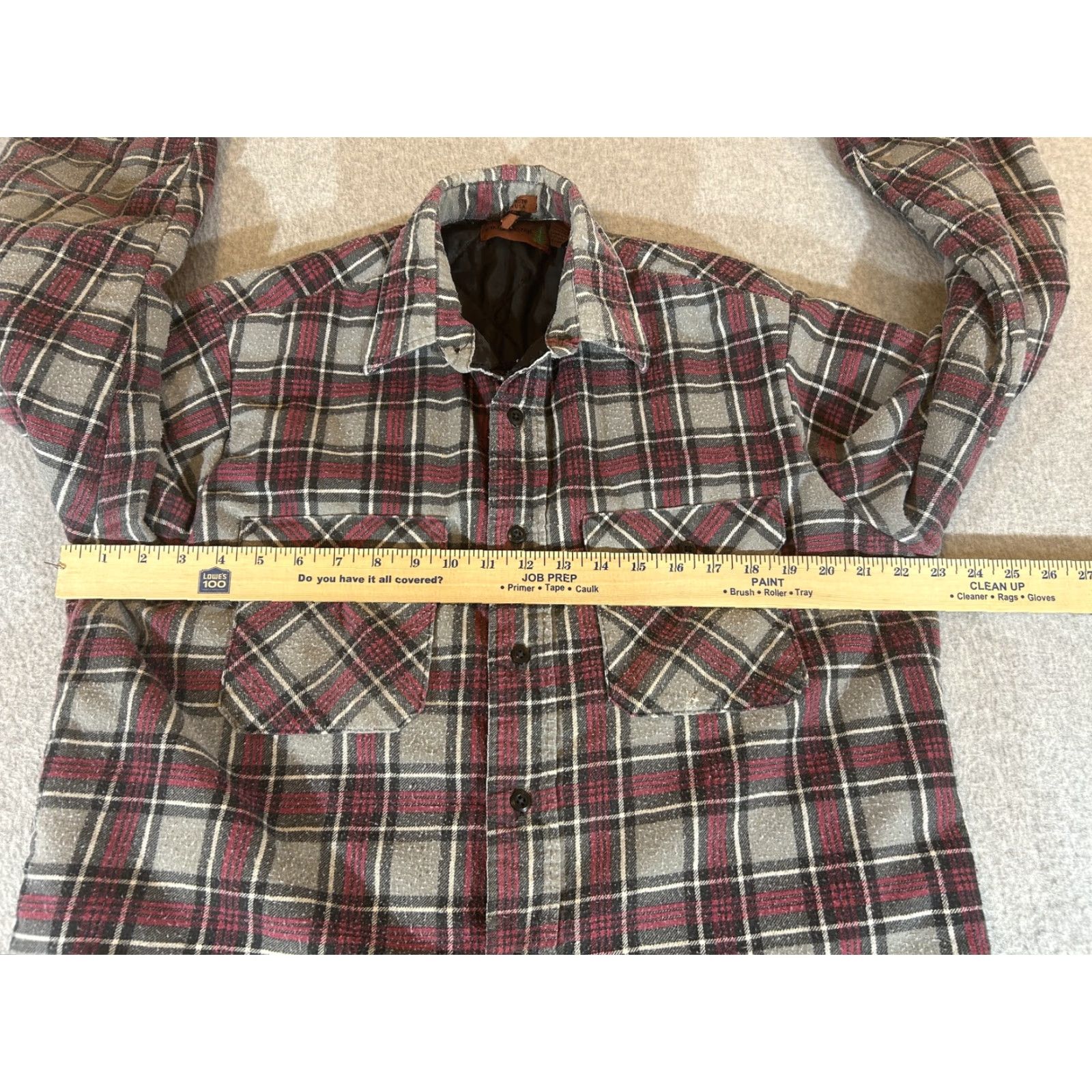 Vintage VINTAGE Fieldmaster Quilted Flannel Shirt Jacket Shacket Mens Large Gray Plaid Workwear Clothing Shirt/Coat Mens L Size US L / EU 52-54 / 3 - 6 Thumbnail
