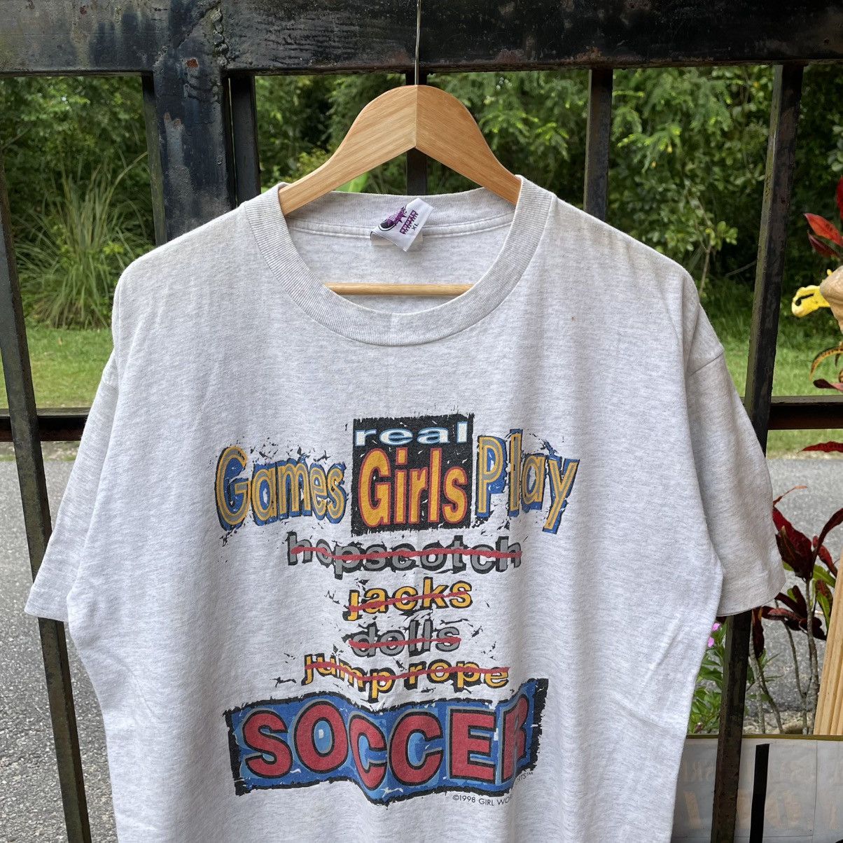 Vintage 🔥Vintage 1998 Real Girl Play Sports Promo Tee Size US XL / EU 56 / 4 - 4 Thumbnail
