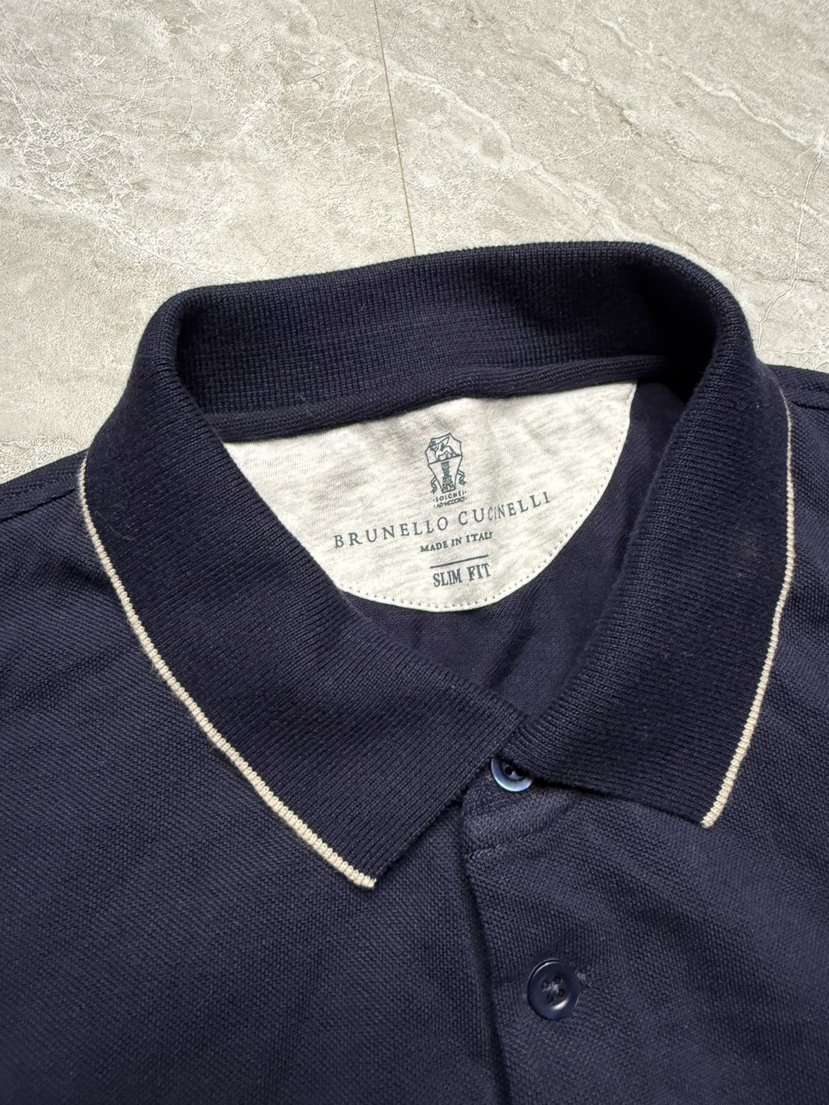 Brunello Cucinelli Brunello Cucinelli Pique Cotton Slimfit Polo Size US L / EU 52-54 / 3 - 5 Thumbnail