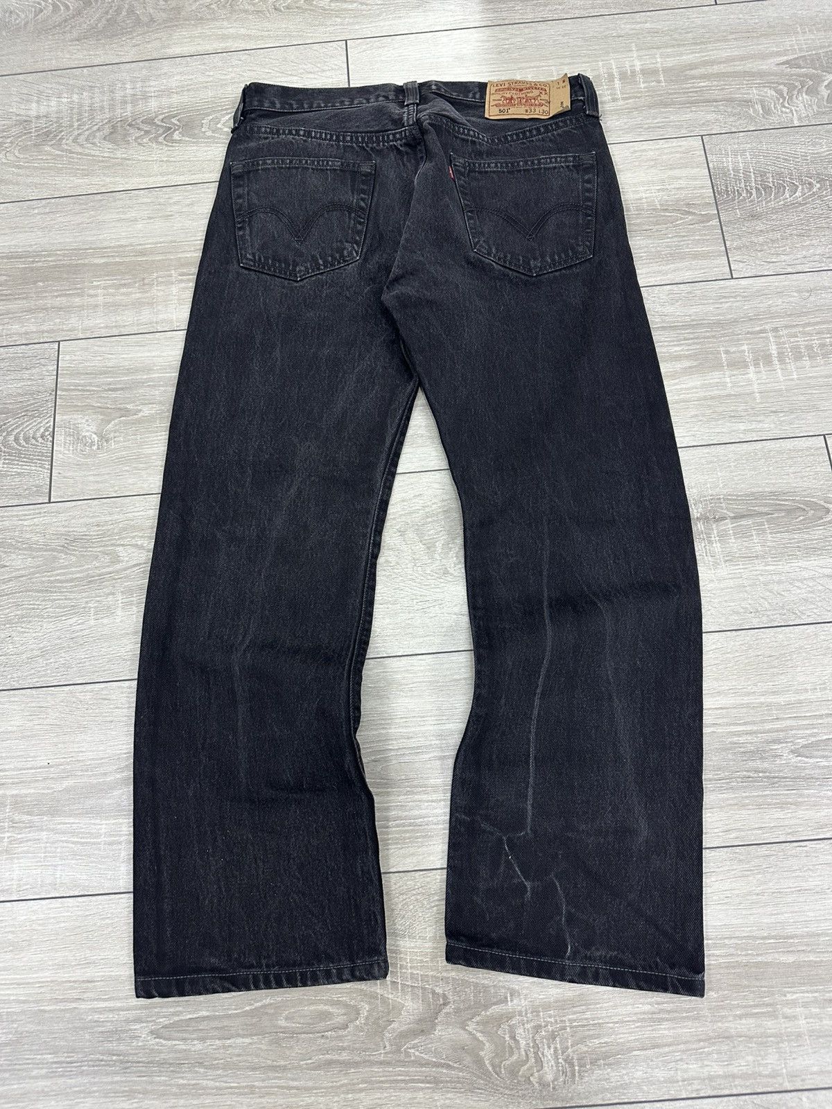 Levi's Levis 501 Black Denim Jeans Faded Vintage Size US 32 / EU 48 - 5 Thumbnail