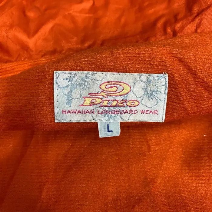 Vintage Vtg 90’ PIKO HAWAIIAN LONGBOARD Surfing Orange Jacket Size L / US 10 / IT 46 - 7 Thumbnail