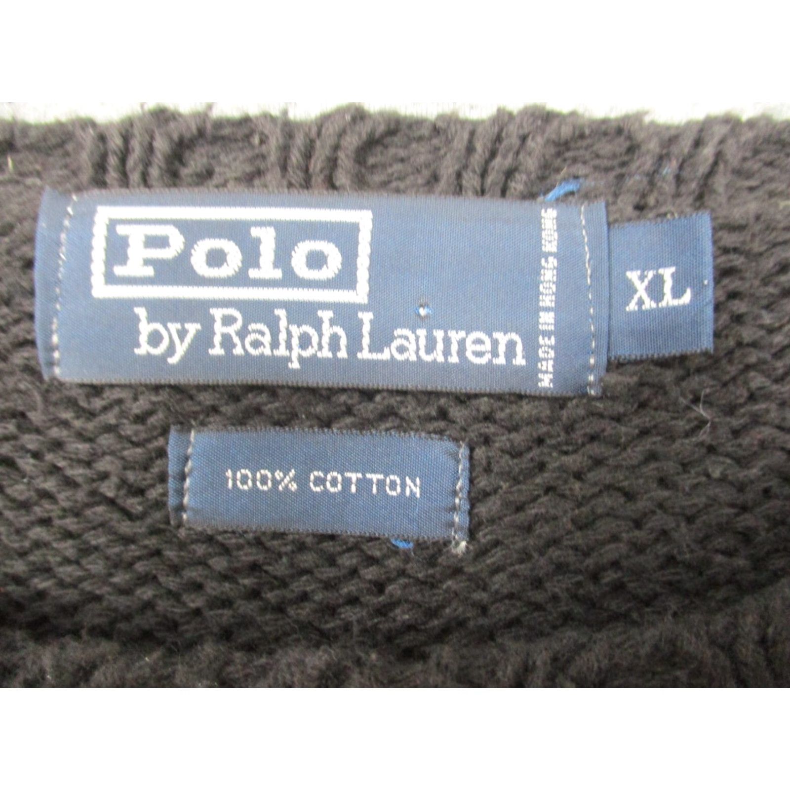 Ralph Lauren VINTAGE Polo Ralph Lauren Sweater Mens XL Black Made in Hong Kong Size US XL / EU 56 / 4 - 3 Thumbnail