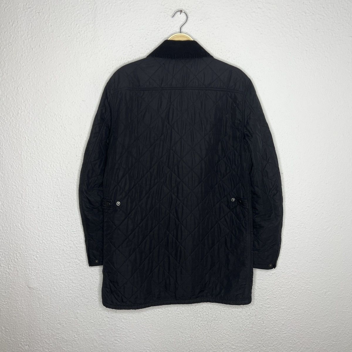 Barbour × Designer × Vintage Barbour Black Quilted Jacket Barnes Parka Coat Logo Size US M / EU 48-50 / 2 - 7 Thumbnail