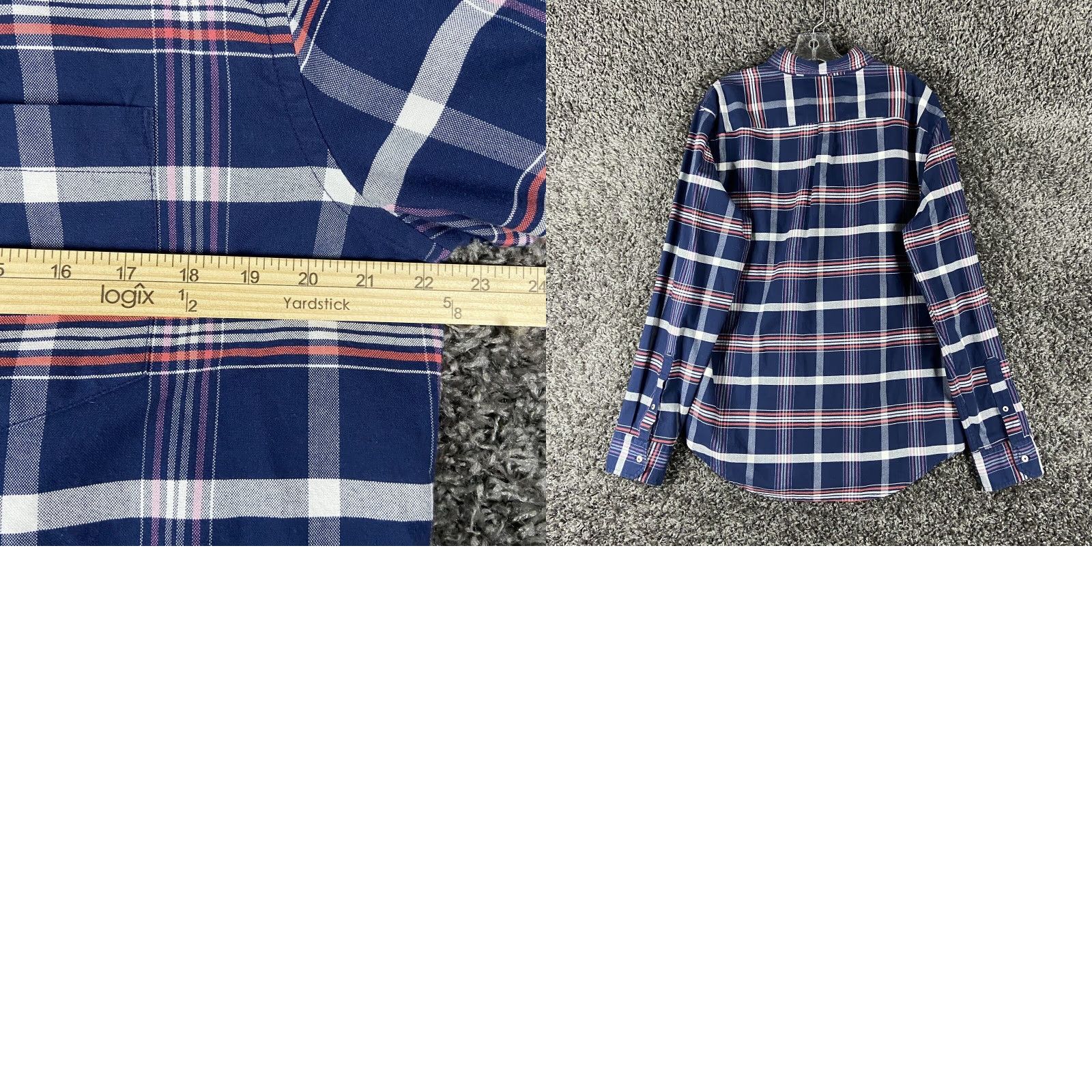 American Eagle Outfitters American Eagle Shirt Adult Men L Pink Plaid Button-Up Long Sleeve Size US L / EU 52-54 / 3 - 8 Thumbnail