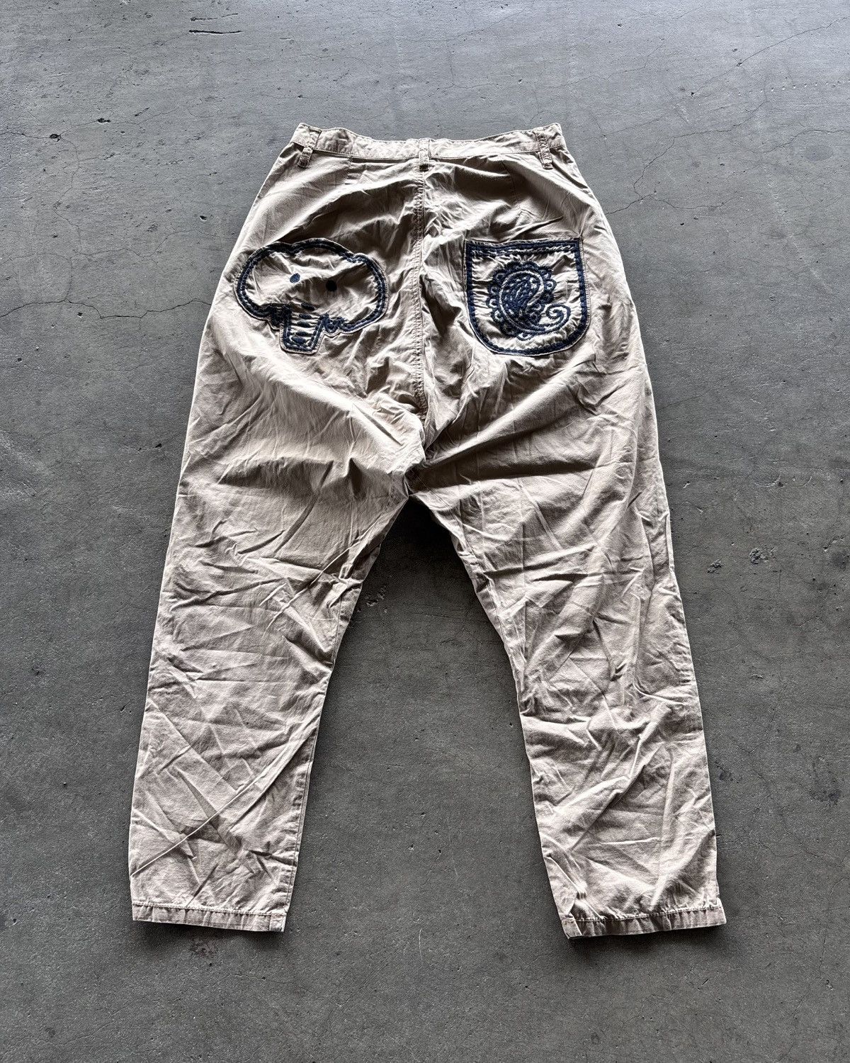 Issey Miyake Hangten Cargo Flared Denim Pants Size US 30 / EU 46 - 3 Thumbnail