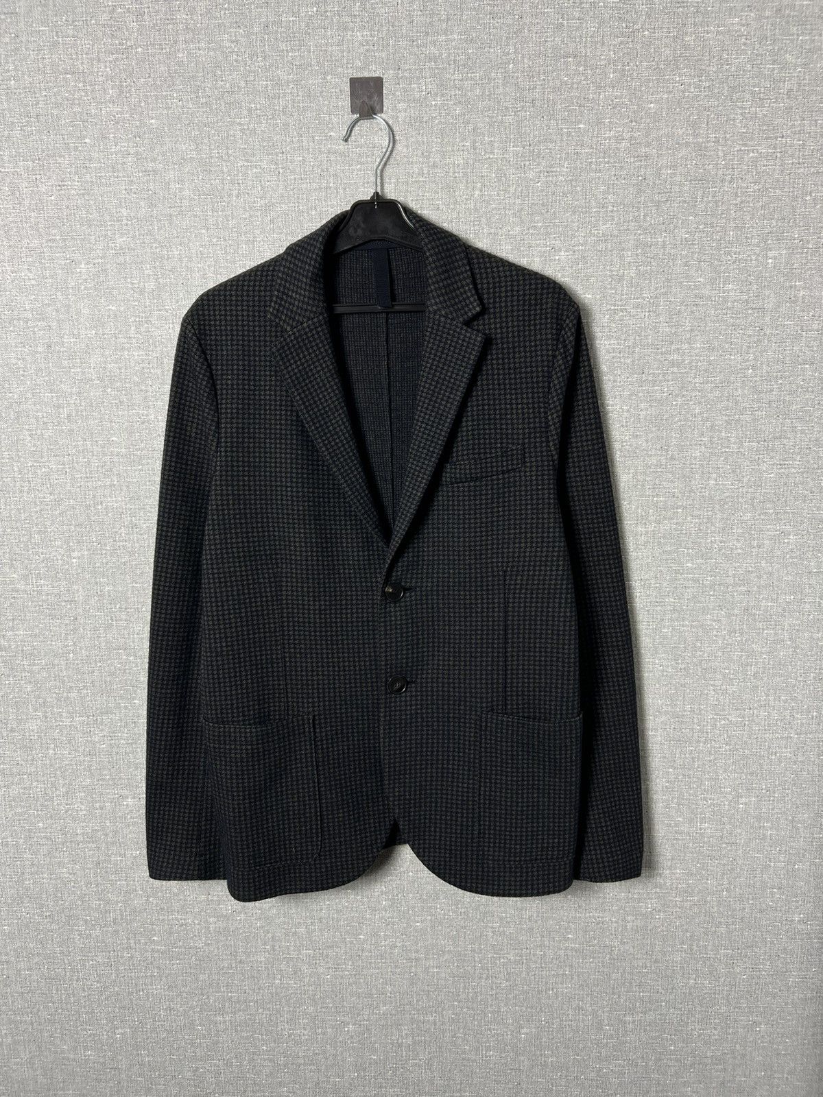 Harris Wharf London Harris Wharf London Moleskin Houndstooth Soft Blazer Jacket Size 38R - 2 Thumbnail