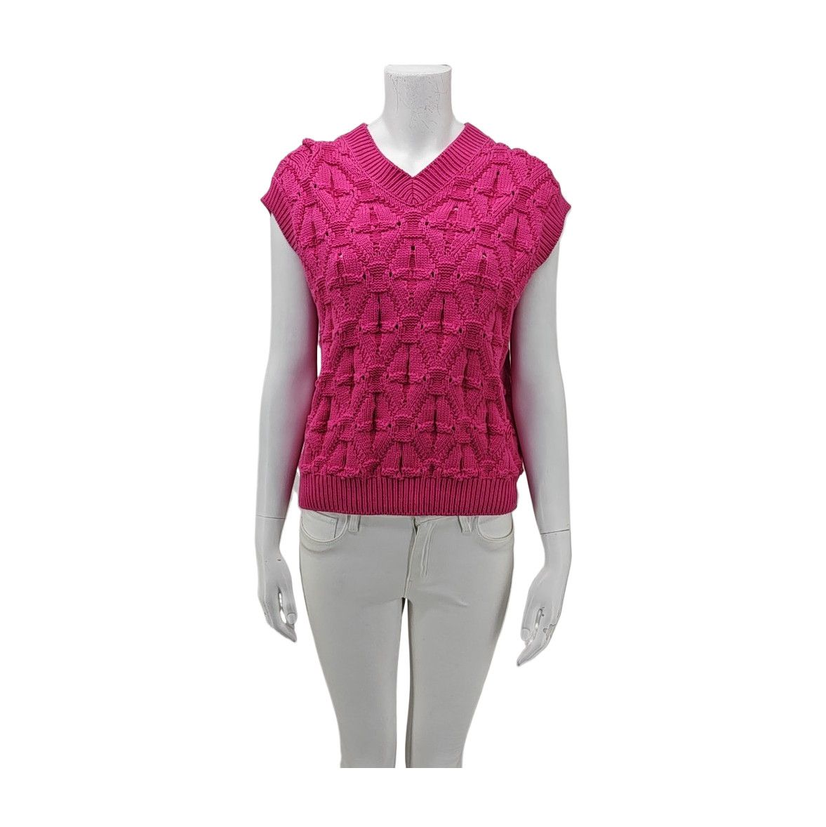 Louis Vuitton Louis Vuitton Pink Knit Tank Top Size S Size S / US 4 / IT 40 - 1 Thumbnail