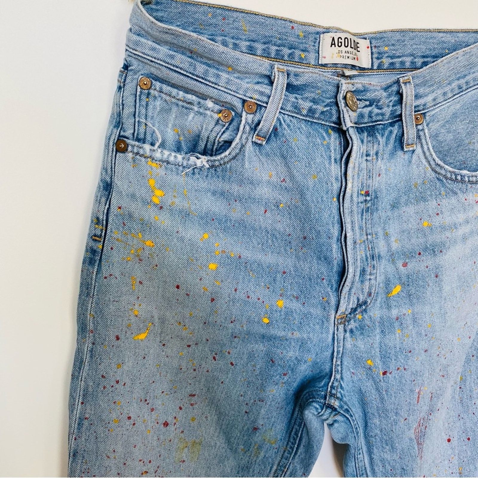 Agolde AGOLDE REVOLVE Jamie Blue High Rise Straight Leg Mom Jeans Size 26" / US 2 / IT 38 - 3 Thumbnail