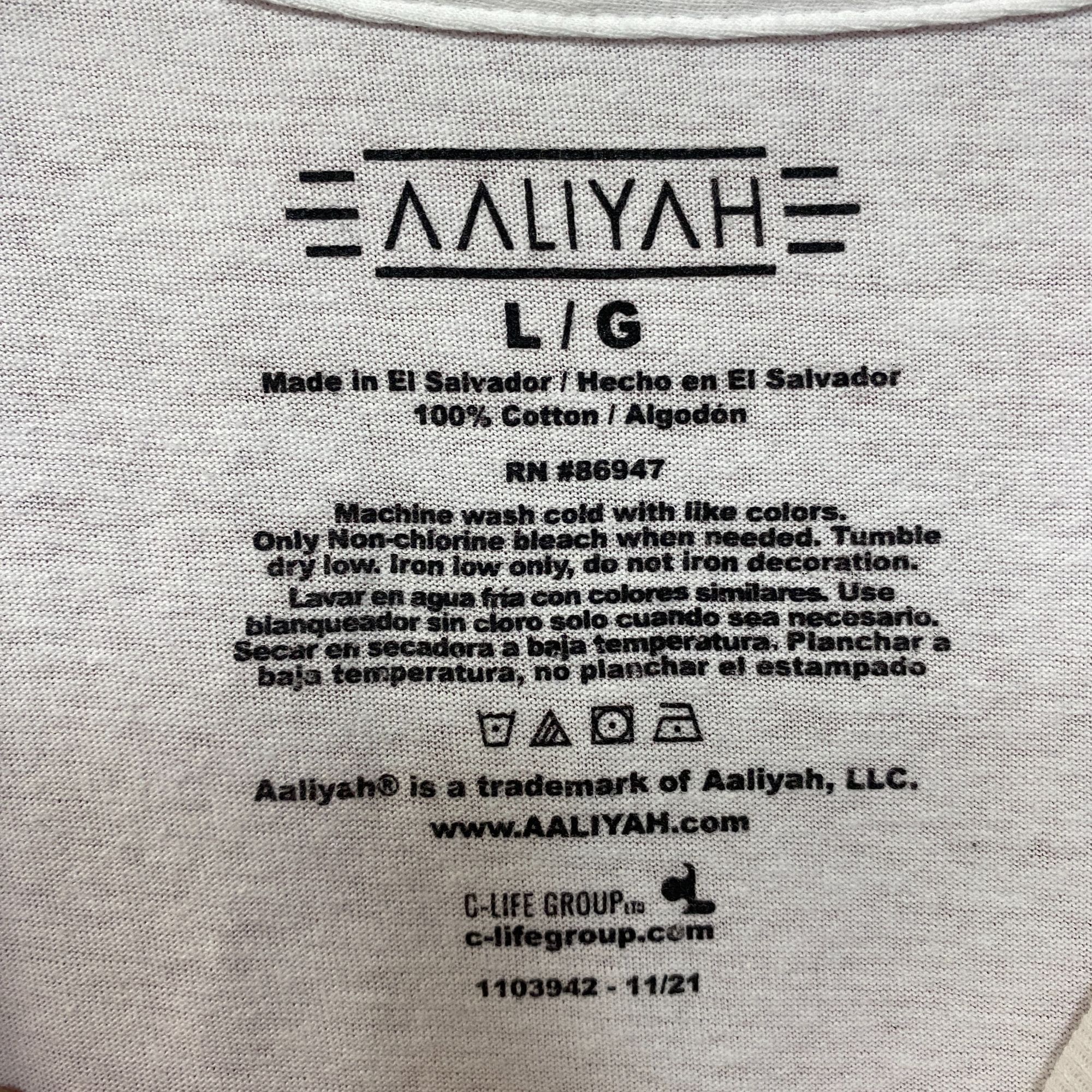 Band Tees Aaliyah Queen of RnB Airbrush Music Tshirt Size Large Size US L / EU 52-54 / 3 - 4 Thumbnail
