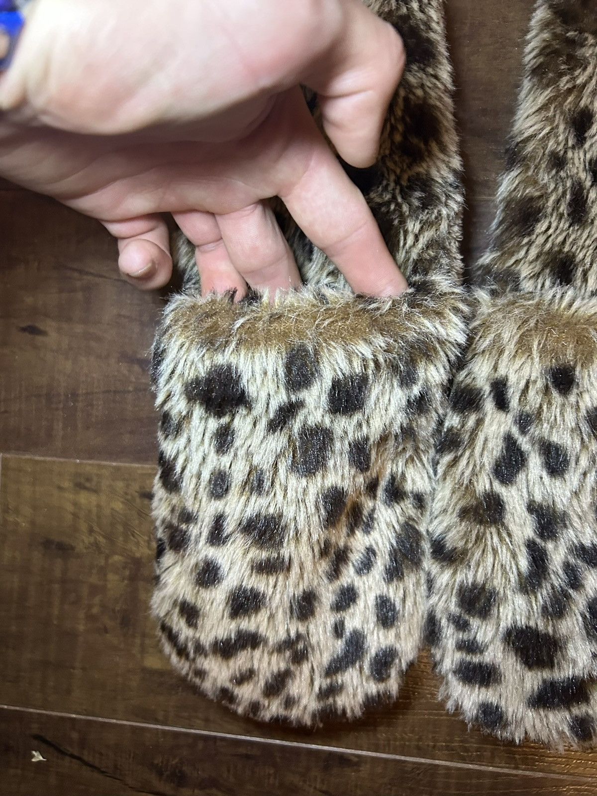 Aldo Vintage Aldo sherpa fleece lined leopard fur hat accessory Size ONE SIZE - 5 Thumbnail