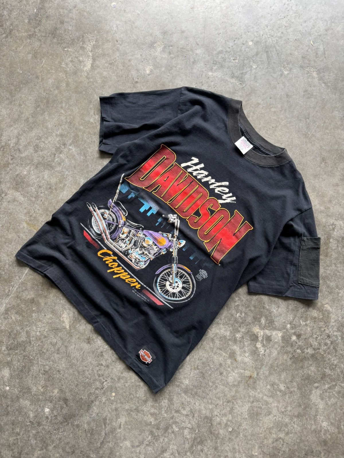 Harley Davidson × Vintage Vintage 1988 Harley Davidson Graphic Tee Custom True Vintage Size US L / EU 52-54 / 3 - 1 Thumbnail