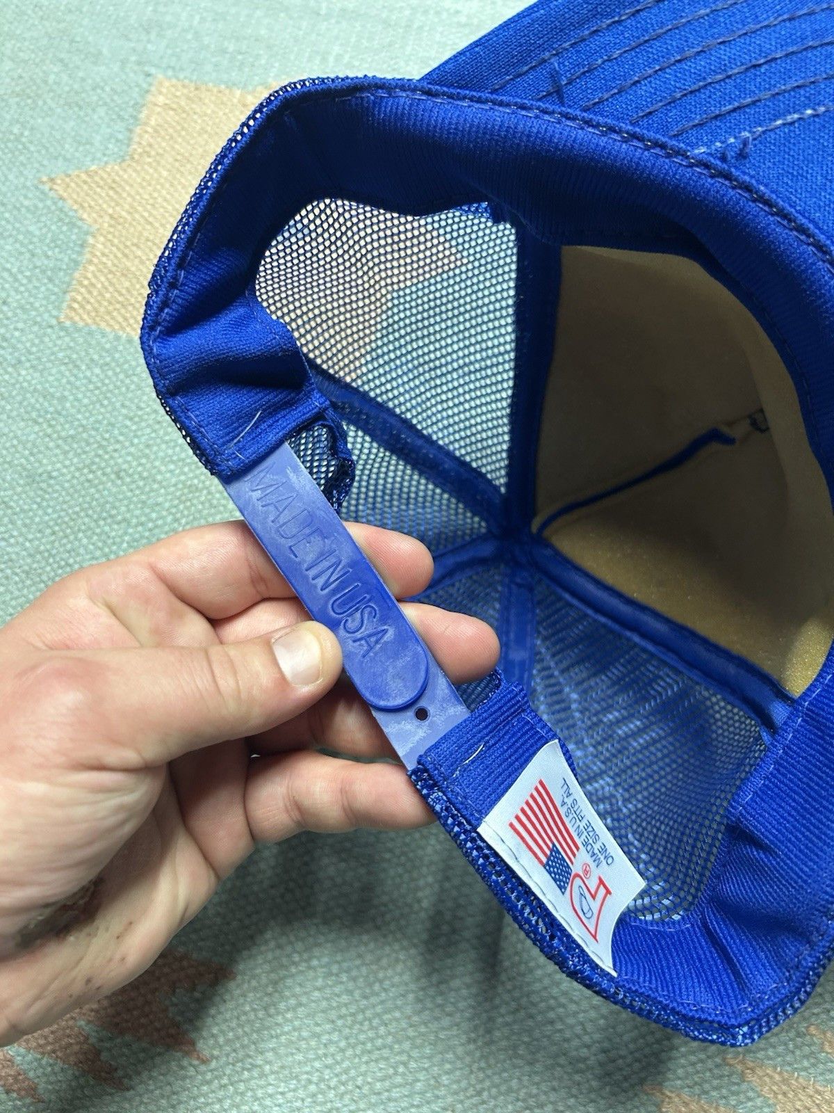 Vintage Vintage 80s trucker hat wick buildings systems blue made USA Size ONE SIZE - 7 Thumbnail