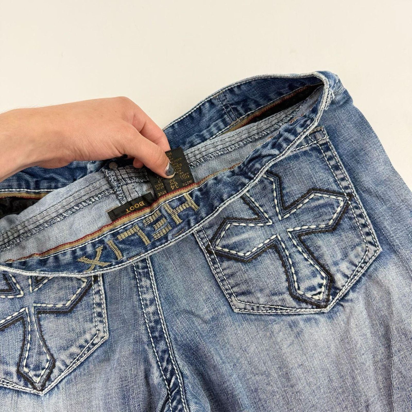 archive Y2K 00s flare denim fade swag Vintage distressed archive 