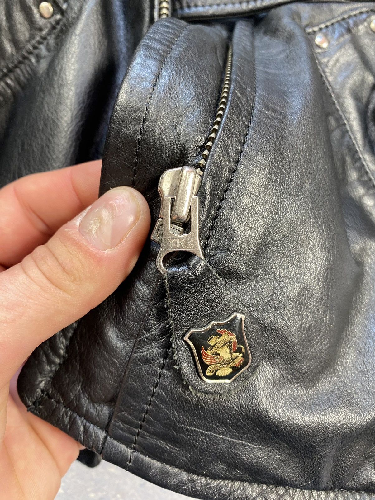 Harley Davidson × Vintage Vintage Harley Davidson Leather Jacket Size XS Size XS / US 0-2 / IT 36-38 - 8 Thumbnail