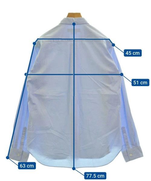 Comme des Garcons Homme Deux Shirt Cotton Long Sleeve Button Up Plain Blue Size US M / EU 48-50 / 2 - 3 Thumbnail