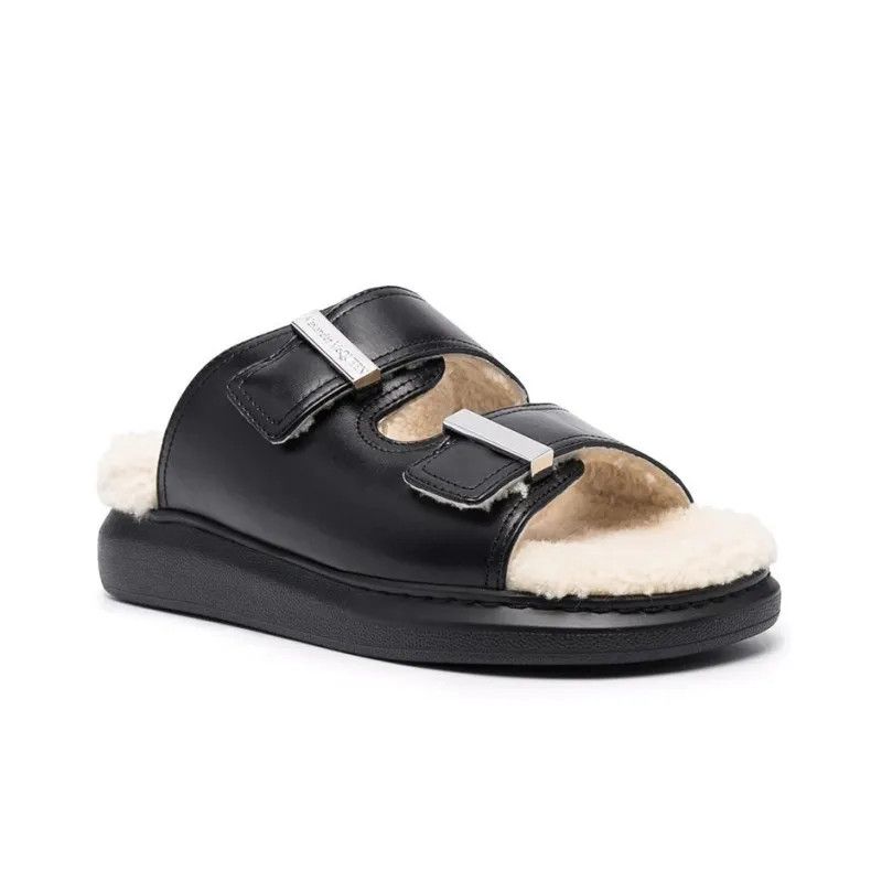 Alexander McQueen o1y0225 Slides in Black Size US 9 / IT 39 - 2 Thumbnail
