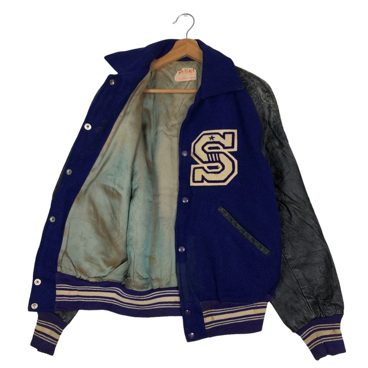 Toyo Enterprises 🔥Vintage Leather Varsity Jacket Division of Holt’s USA Size US M / EU 48-50 / 2 - 9 Thumbnail