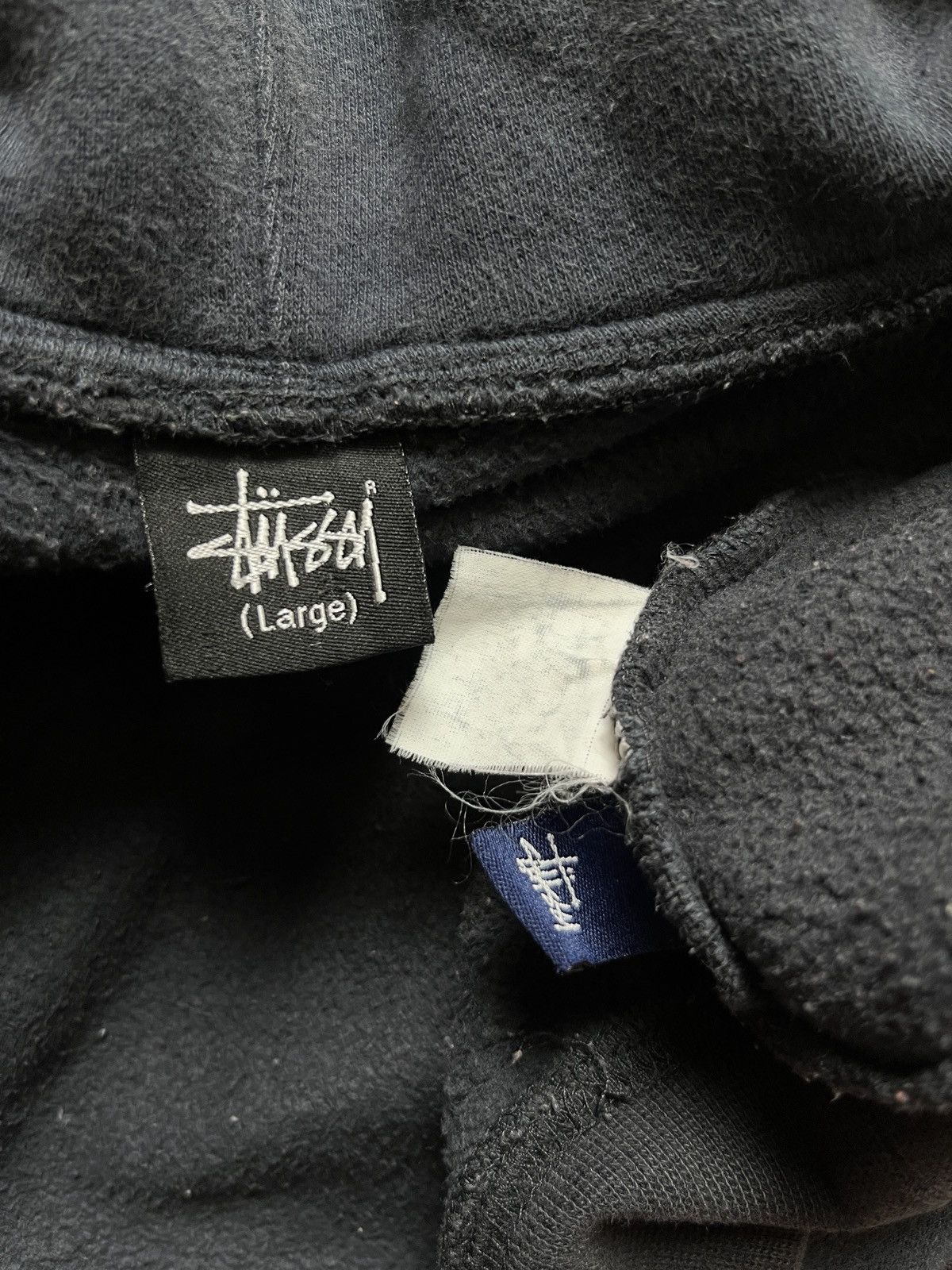 Stussy Hoodie Stussy Spray Graffiti Fading Black Vintage 90s Size US XL / EU 56 / 4 - 6 Thumbnail