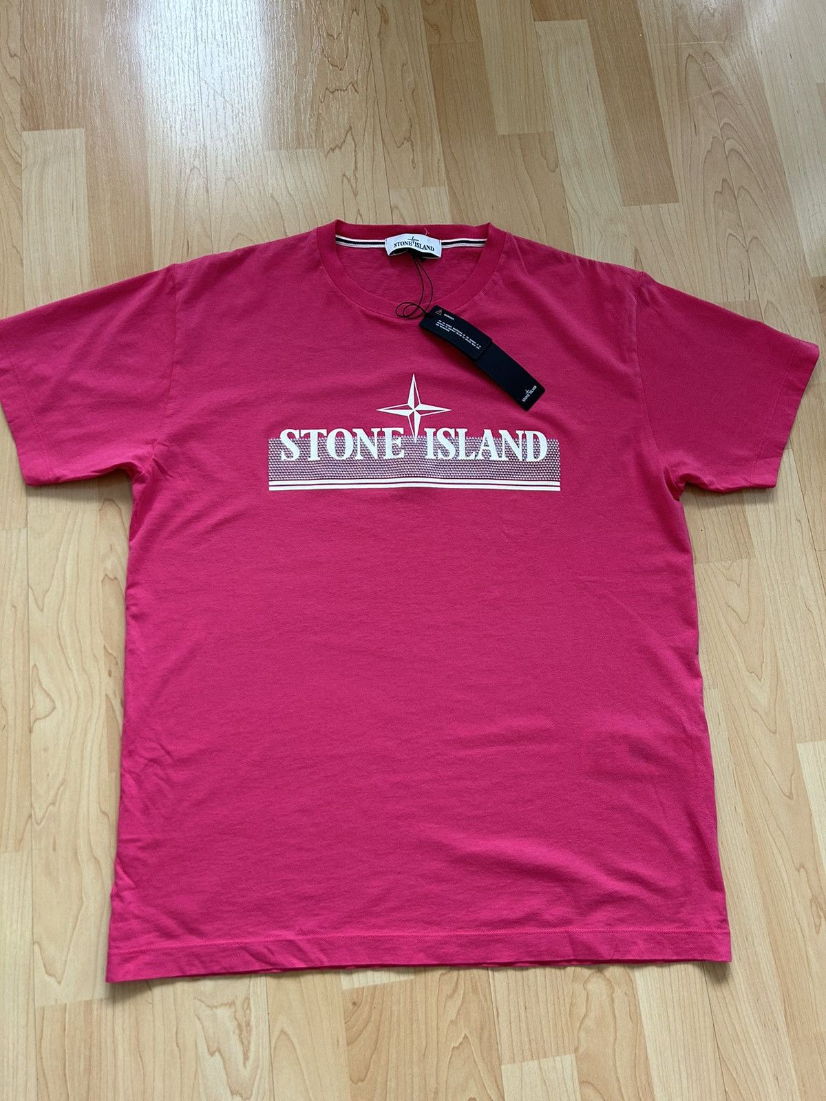 image of Stone Island T-Shirt in Pink, Men's (Size 2XL)