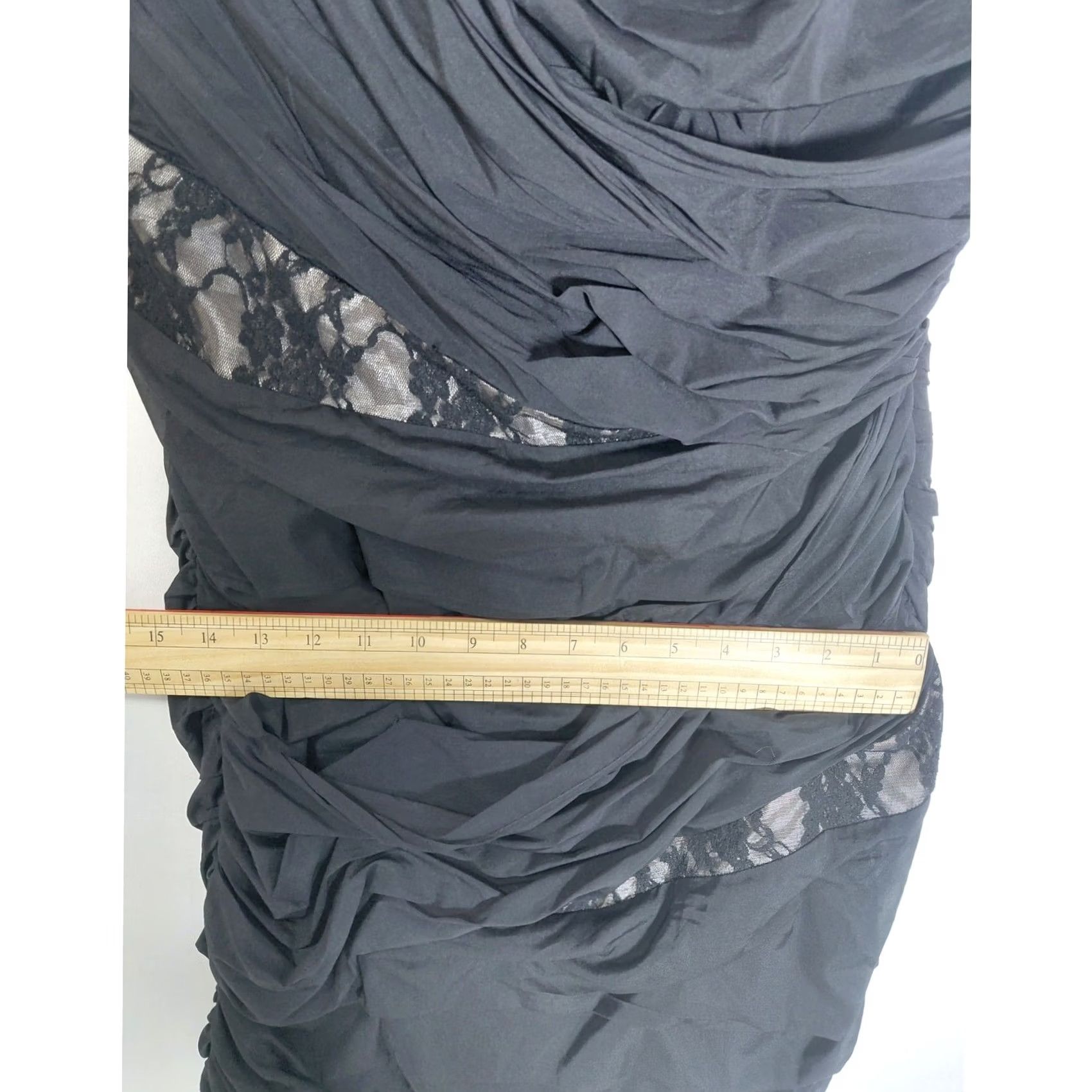 Express EXPRESS Dress Size 12 Black Women Silk Blend Strapless Sleeveless Ruched Solid Size XL / US 12-14 / IT 48-50 - 7 Thumbnail