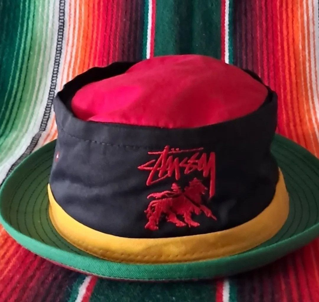 Stussy Vintage Shawn Stussy Late 80s Rasta porkpie hat Size ONE SIZE - 1 Thumbnail