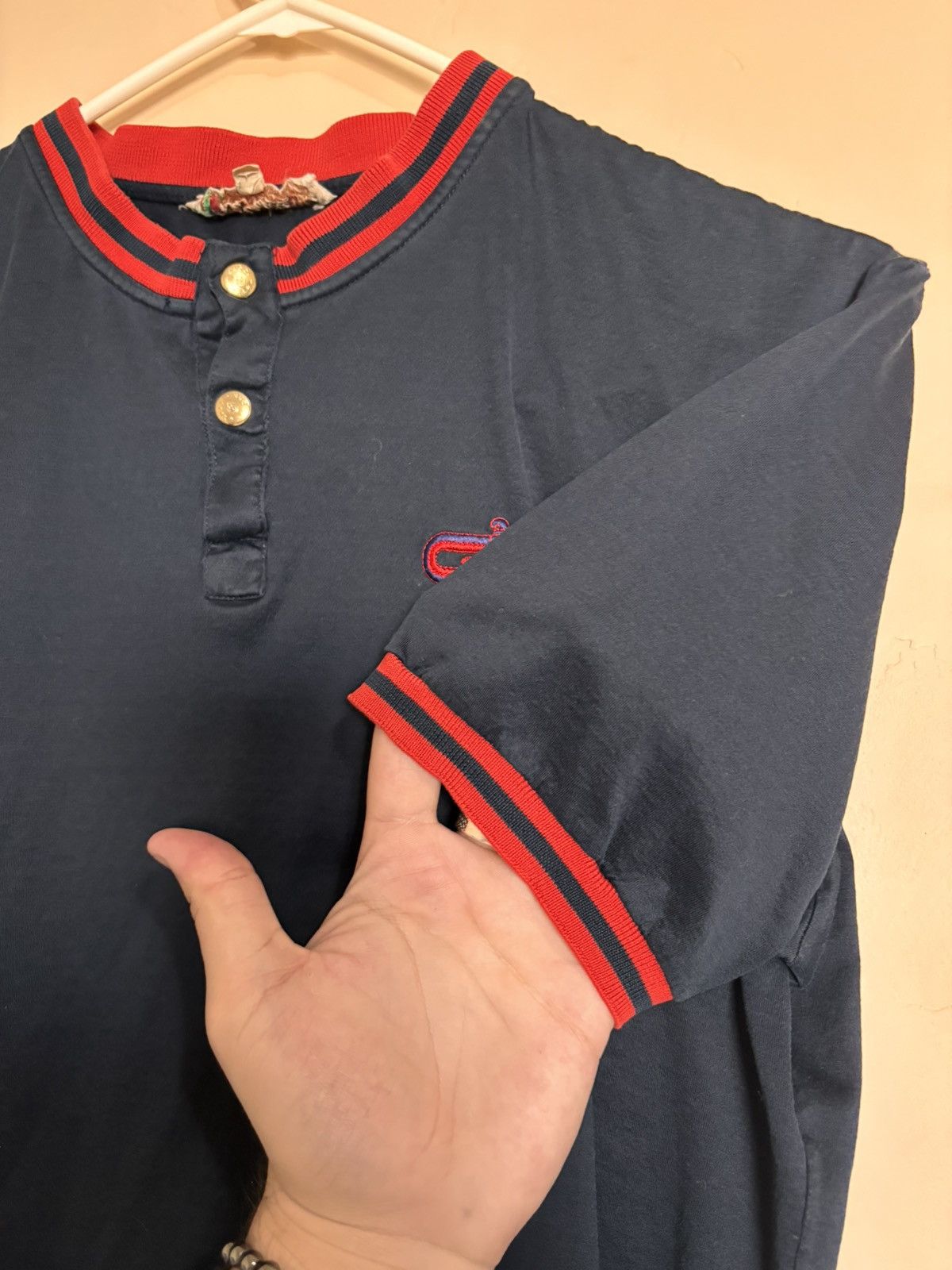 Gucci Vintage 80s-70s Gucci Embroidered Button Shirt Size US S / EU 44-46 / 1 - 5 Thumbnail