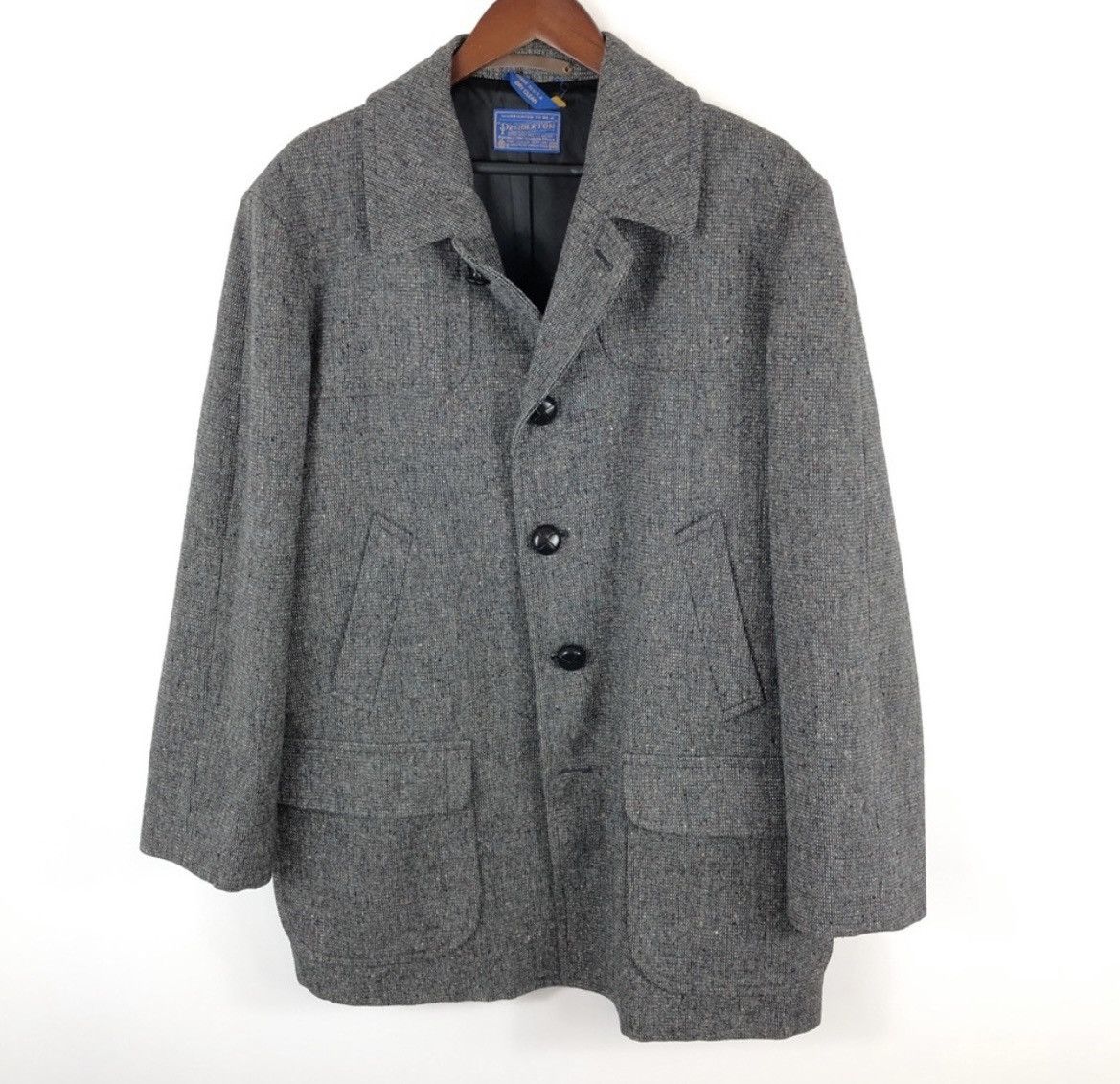 Pendleton Vintage Pendleton Speckled 100% Pure Virgin Wool Overcoat Size US XL / EU 56 / 4 - 1 Thumbnail