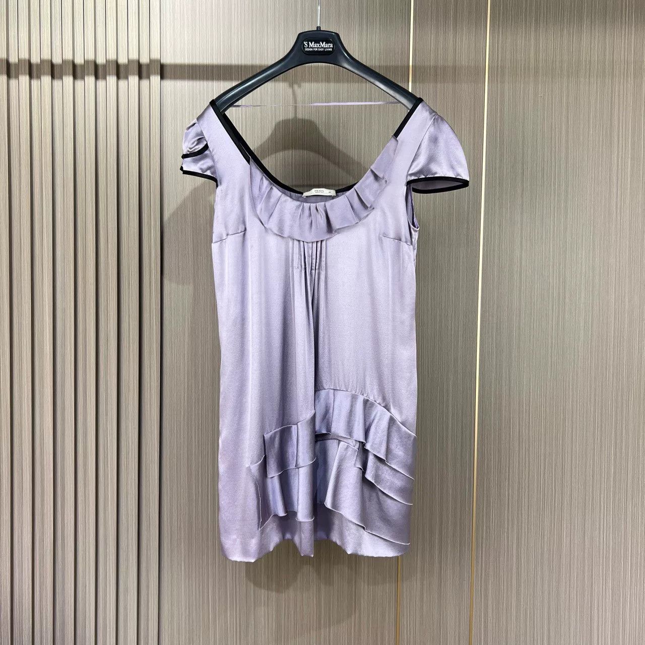 Prada Prada Light Purple Ruffle Silk Dress Size S / US 4 / IT 40 - 1 Thumbnail